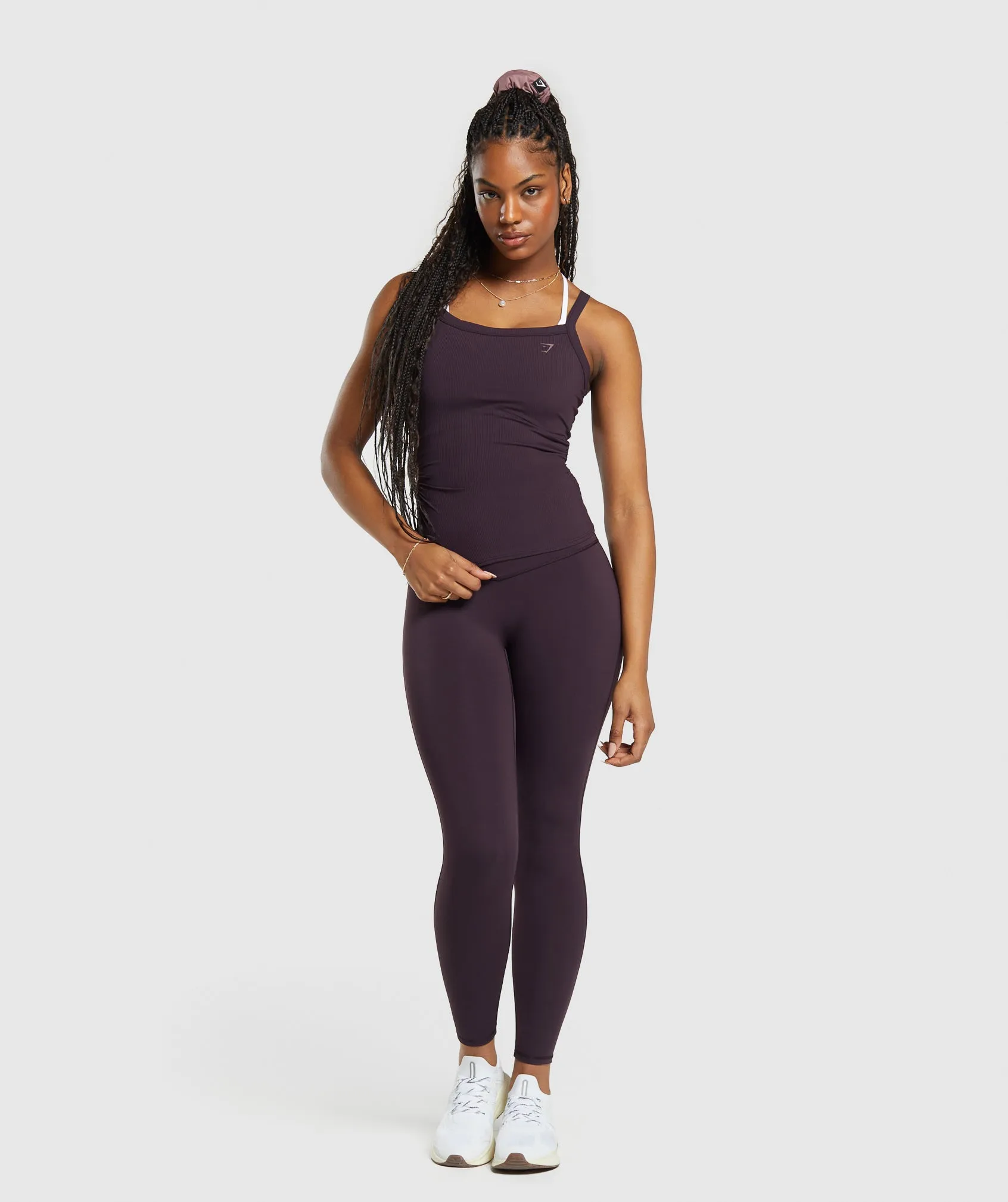 Gymshark Elevate Ruched Tank - Plum Brown sold by Gymshark product image thumbnail 4