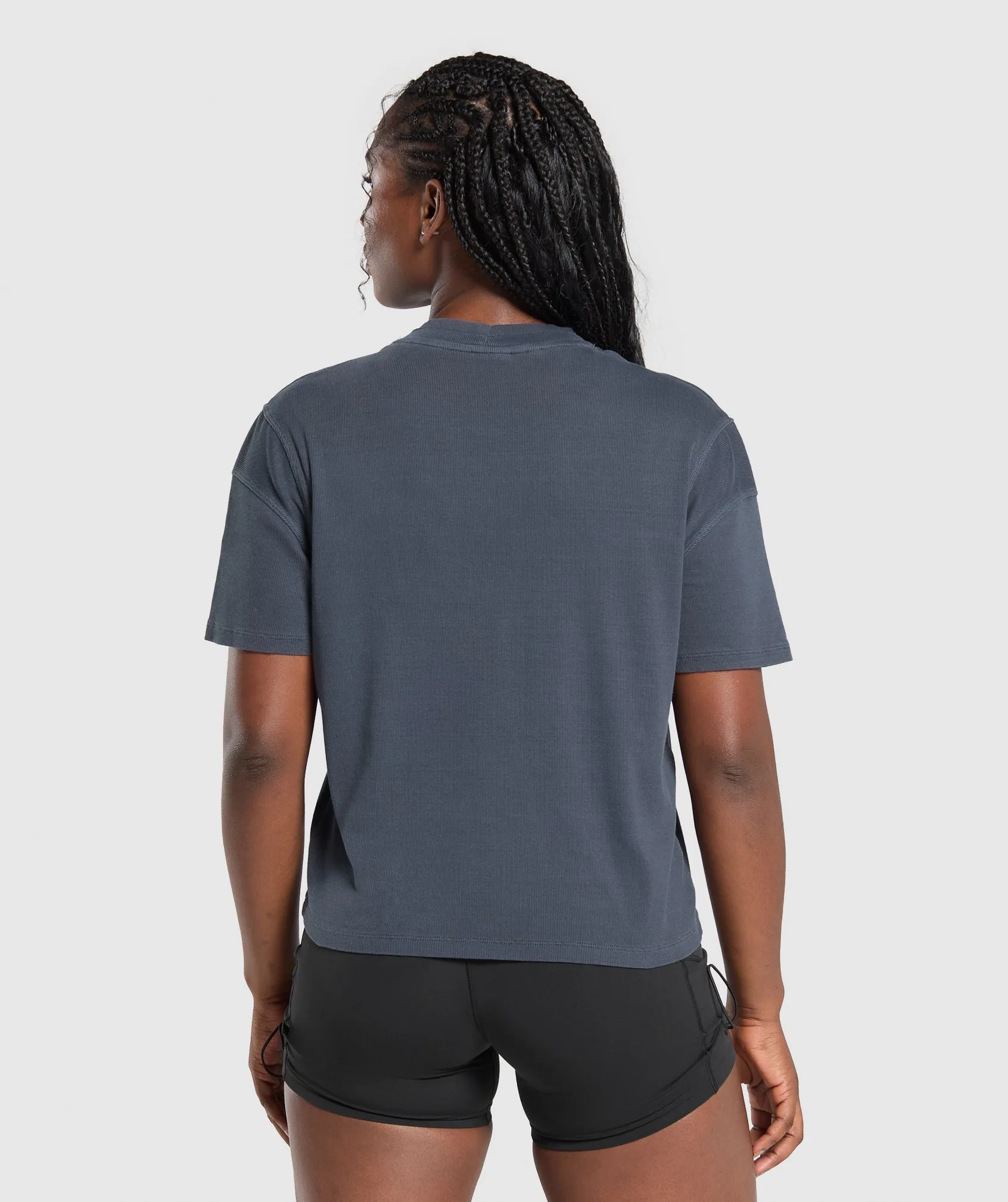 Gymshark Premium Legacy Washed Oversized T-Shirt - Heavy Blue sold by Gymshark product image thumbnail 2