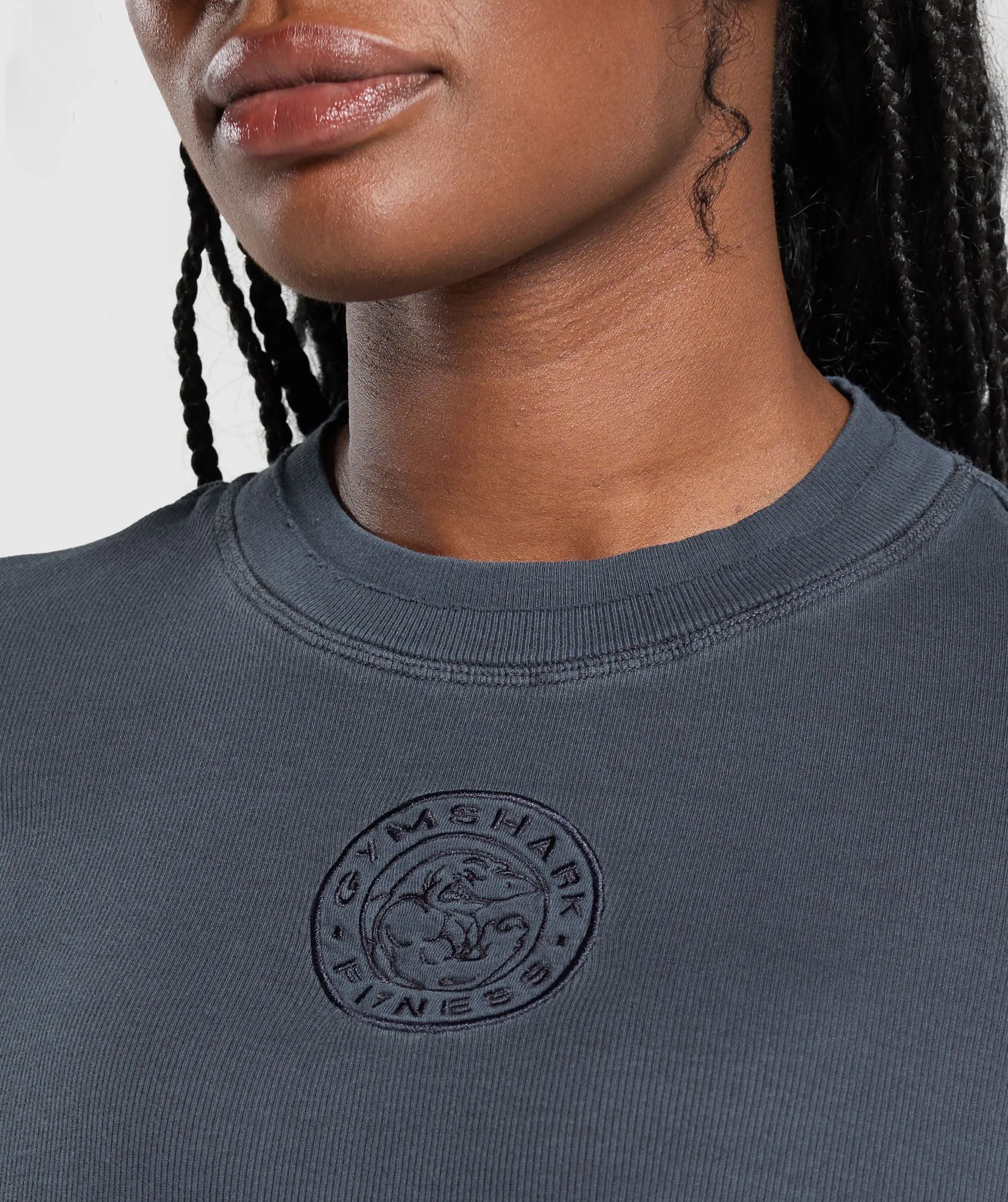 Gymshark Premium Legacy Washed Oversized T-Shirt - Heavy Blue sold by Gymshark product image thumbnail 5