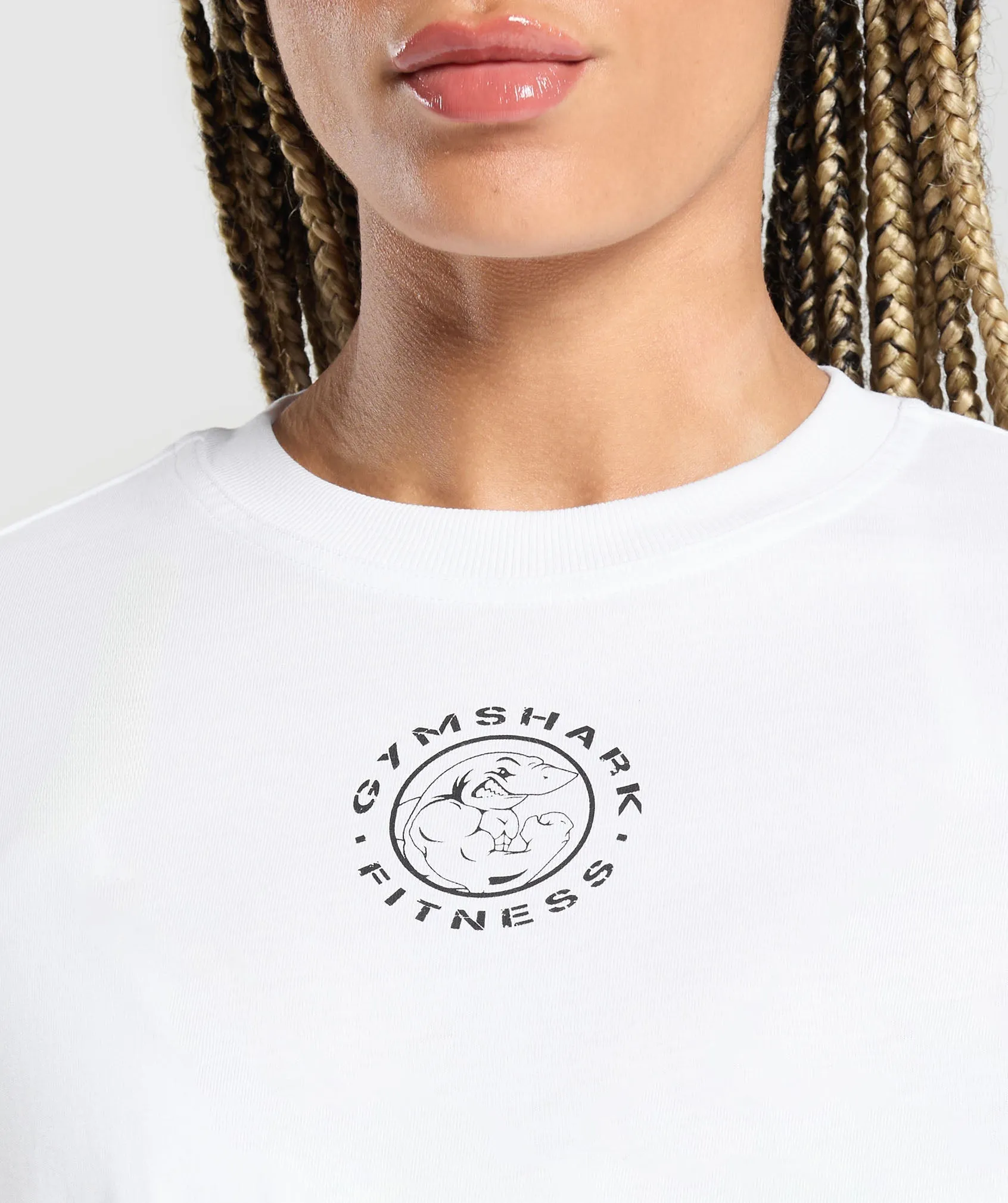 Gymshark Legacy Oversized Long Sleeve Top - White sold by Gymshark product image thumbnail 5