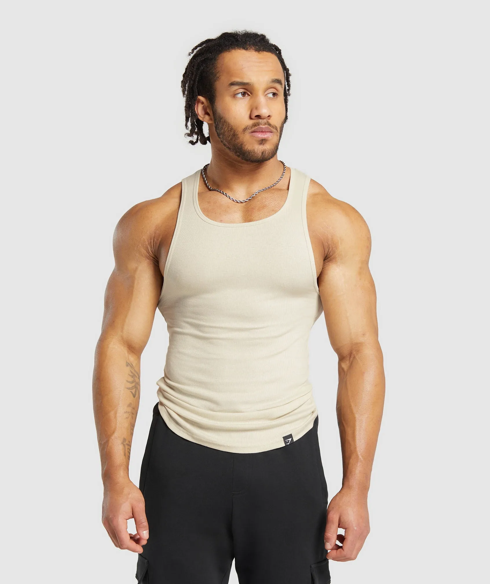 Gymshark Ribbed Tank 3 Pack - Ecru White/Mocha Mauve/Slate Teal sold by Gymshark product image thumbnail 2