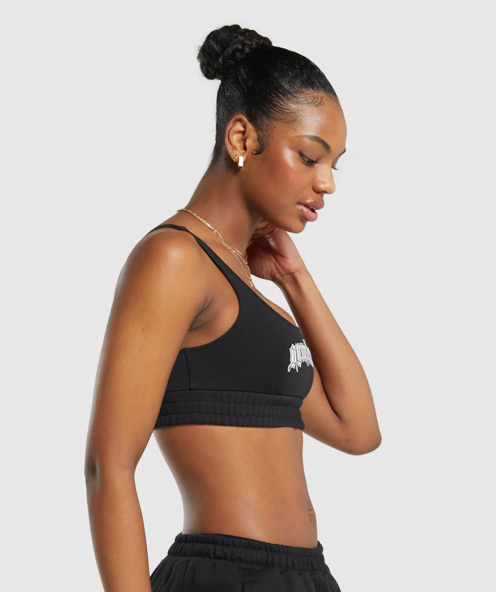 Gymshark Heavy Flex Sweatshirt Bralette - Black sold by Gymshark product image thumbnail 3