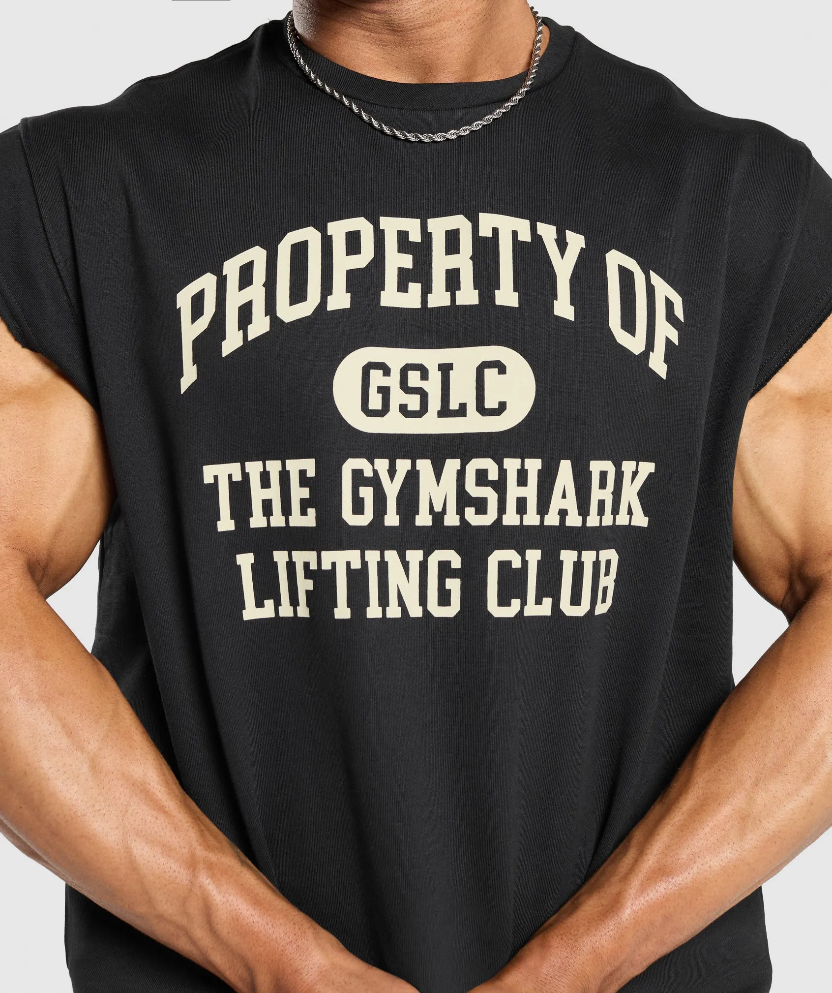 Gymshark Graphic Cut Off Tank- Black sold by Gymshark product image thumbnail 5
