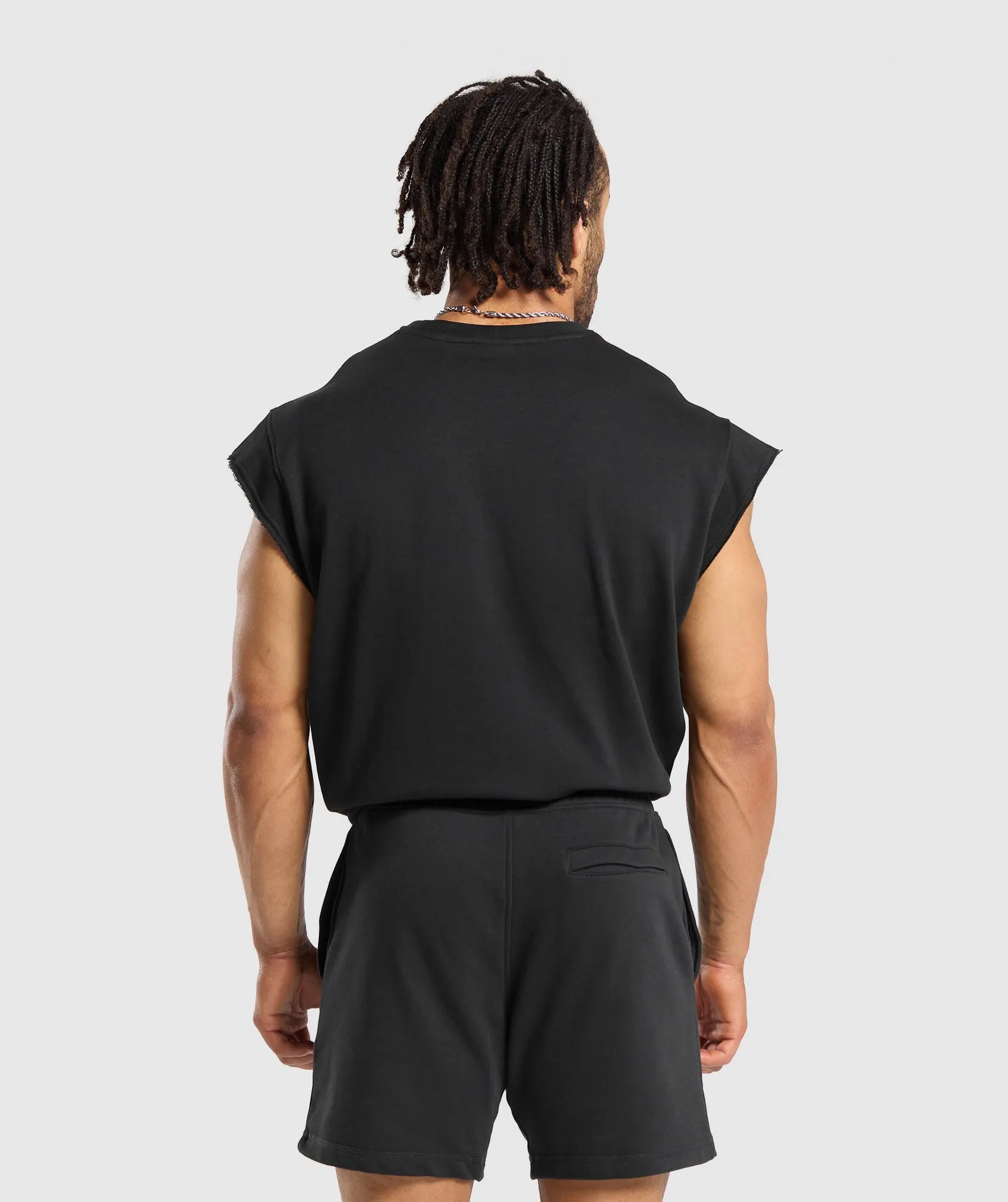 Gymshark Graphic Cut Off Tank- Black sold by Gymshark product image thumbnail 2