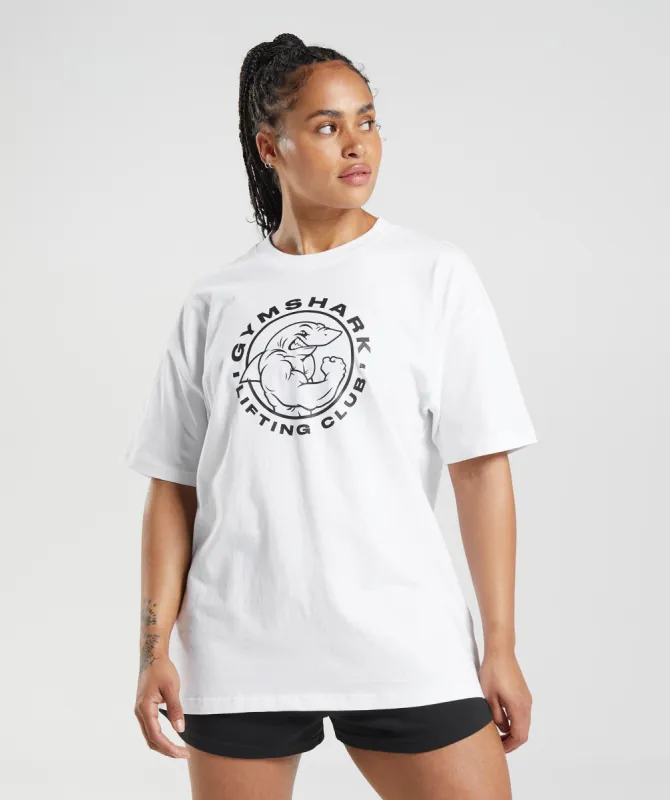 Gymshark Legacy Oversized T-Shirt - White sold by Gymshark
