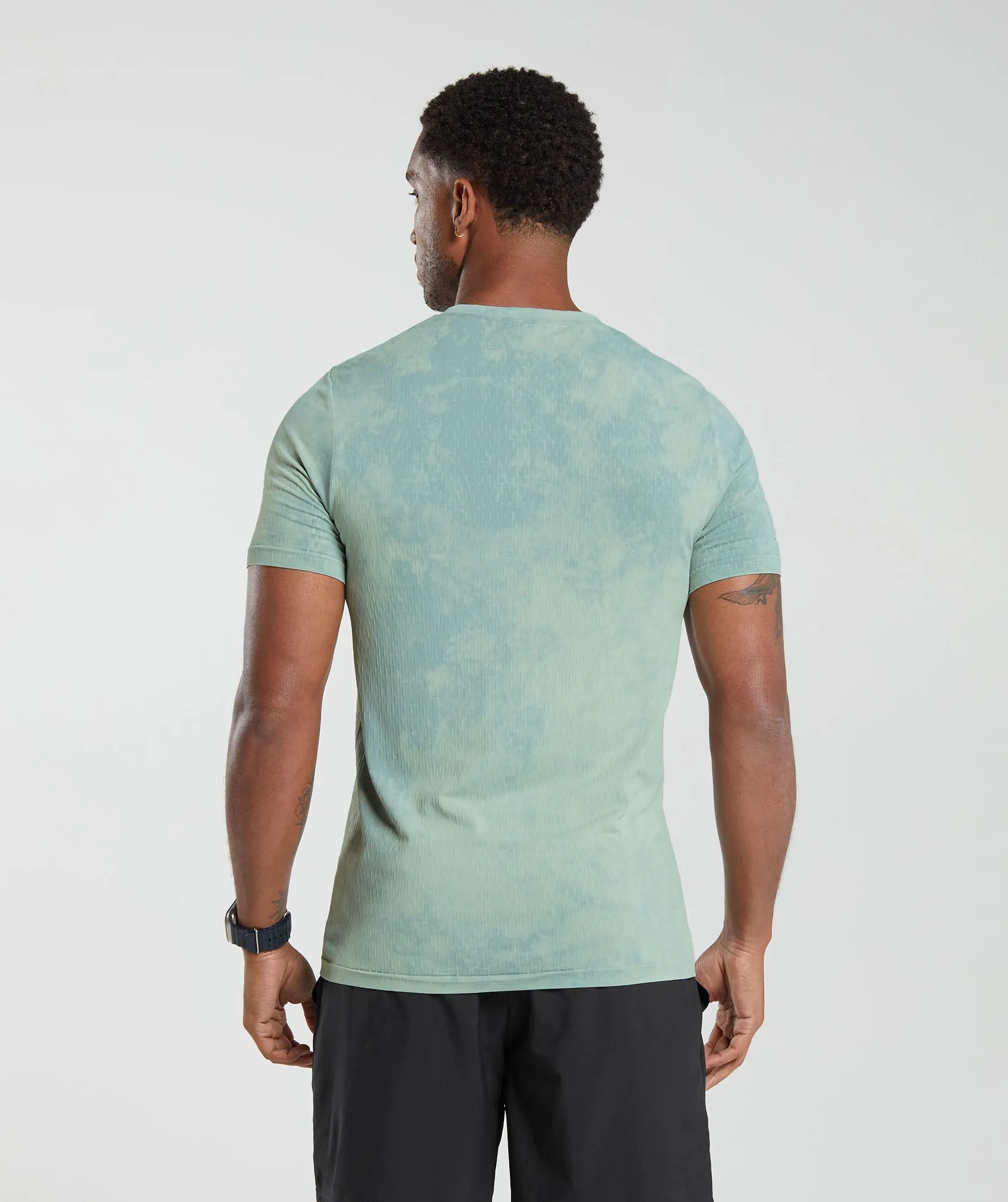 Gymshark Washed Seamless T-Shirt - Blue sold by Gymshark product image thumbnail 2