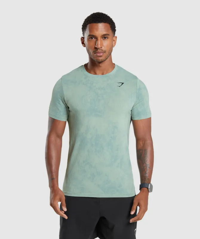 Gymshark Washed Seamless T-Shirt - Blue made by Gymshark