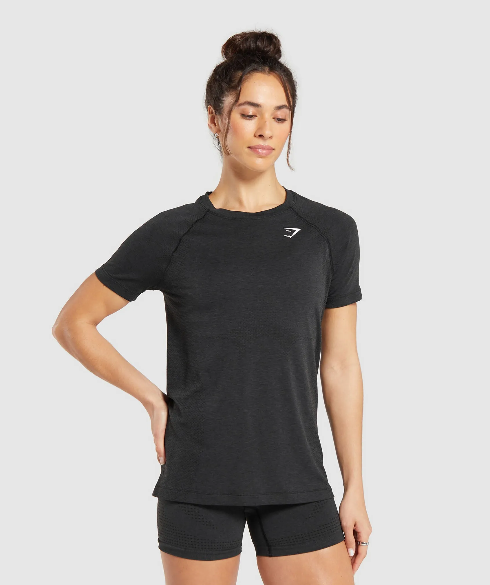 Gymshark Vital Light T-Shirt - Black Marl sold by Gymshark