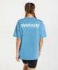 Gymshark Fraction Oversized T-Shirt - Coastal Blue sold by Gymshark