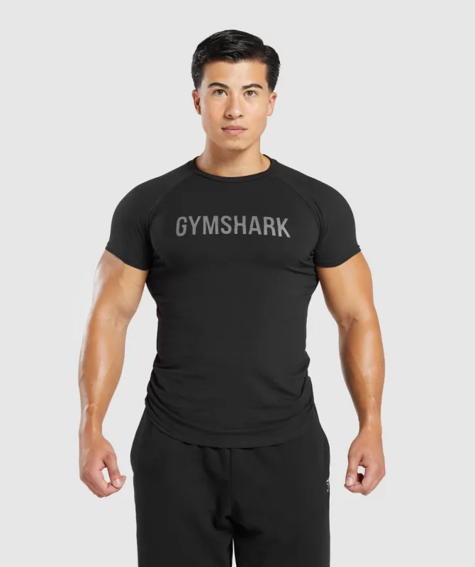 Gymshark Apollo T-Shirt - Black sold by Gymshark