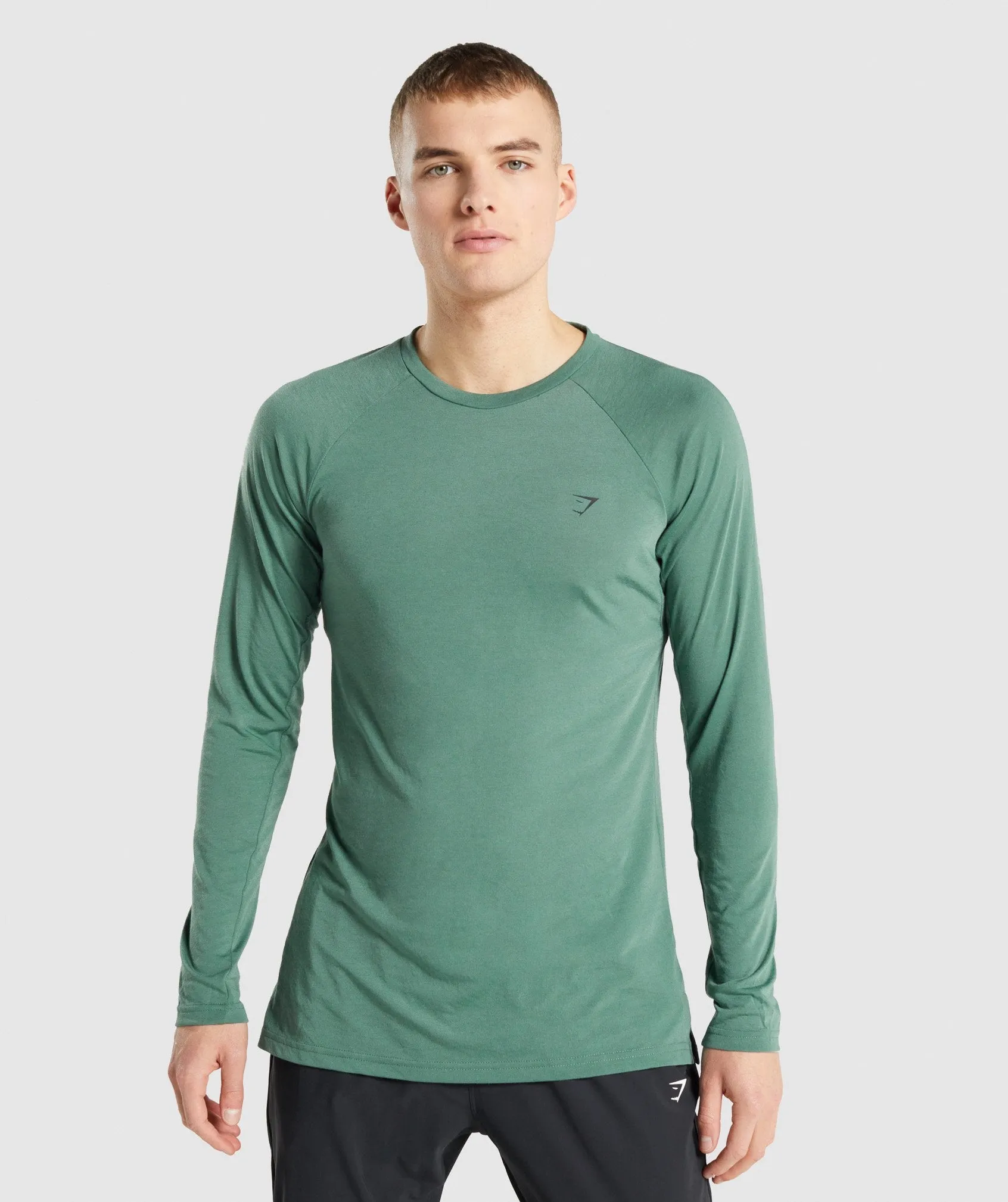 Gymshark Studio Long Sleeve T-Shirt - Green sold by Gymshark