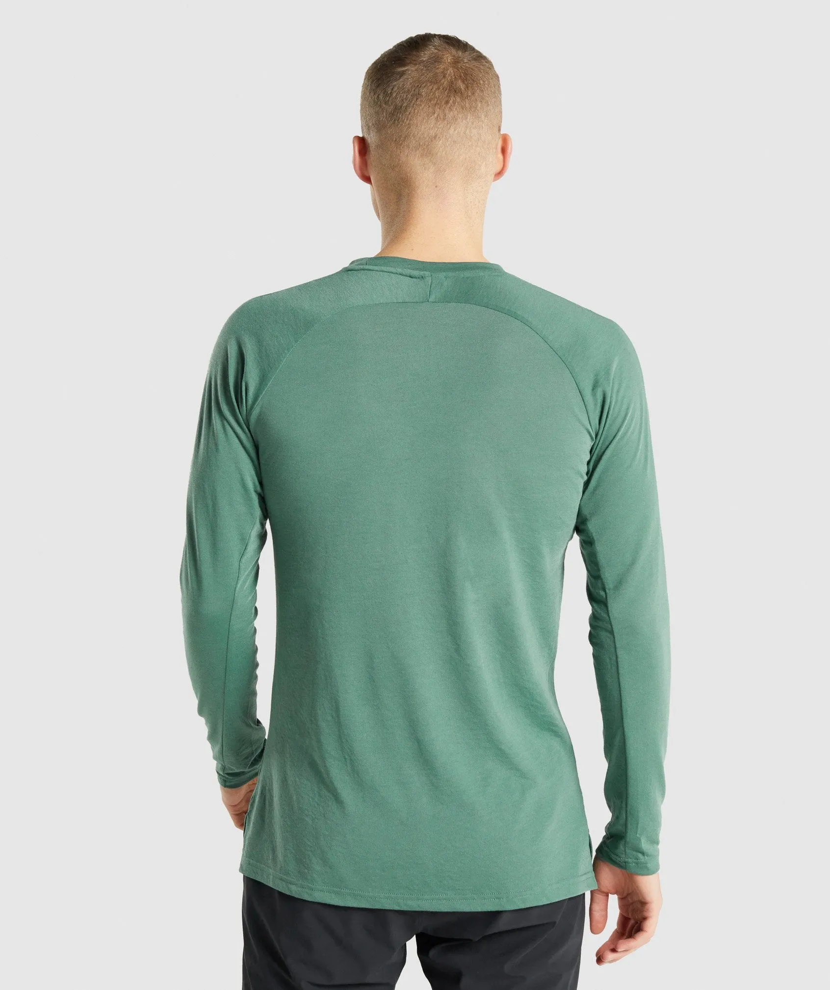 Gymshark Studio Long Sleeve T-Shirt - Green sold by Gymshark product image thumbnail 2
