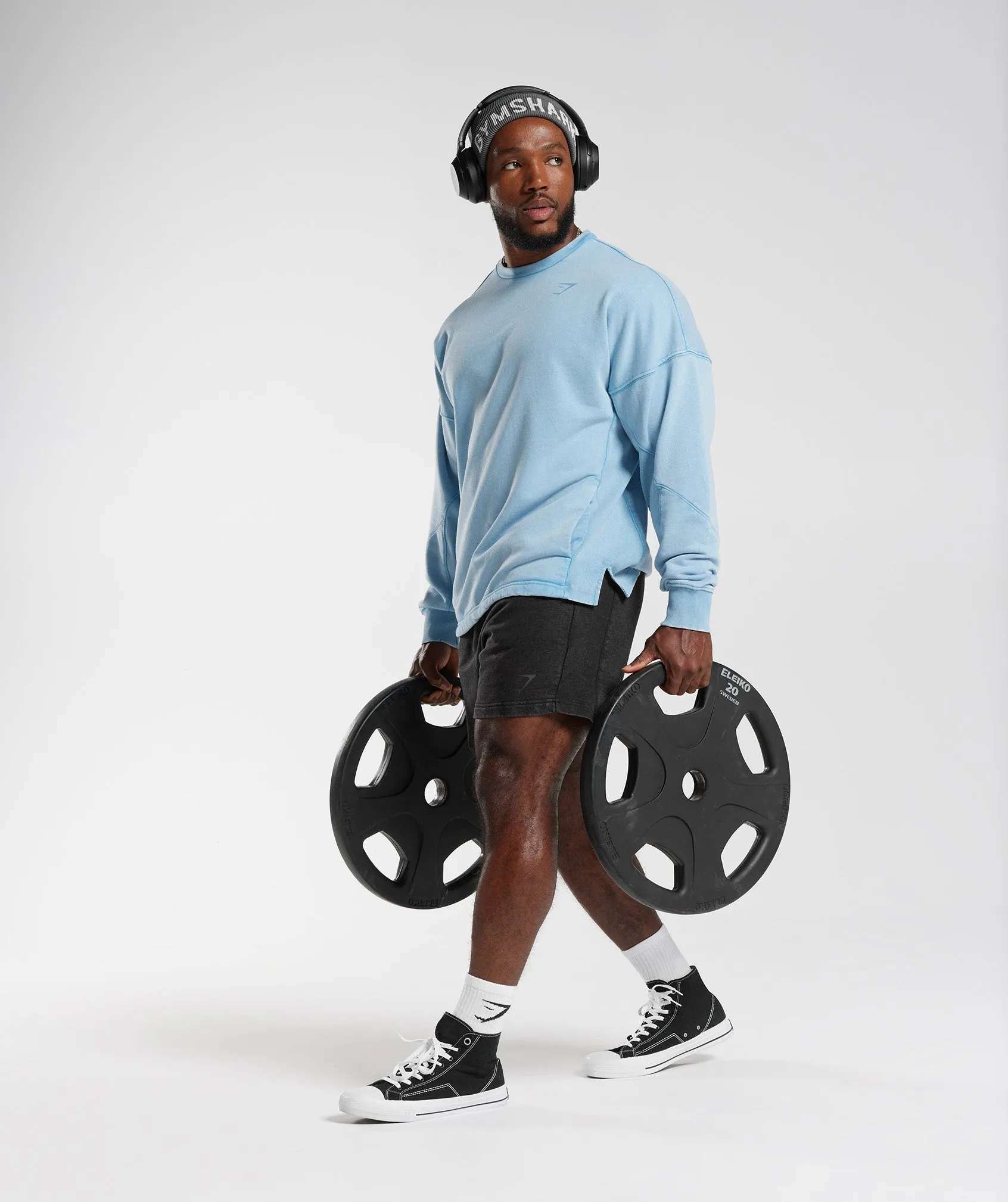 Gymshark Power Washed Crew - Ozone Blue sold by Gymshark product image thumbnail 3