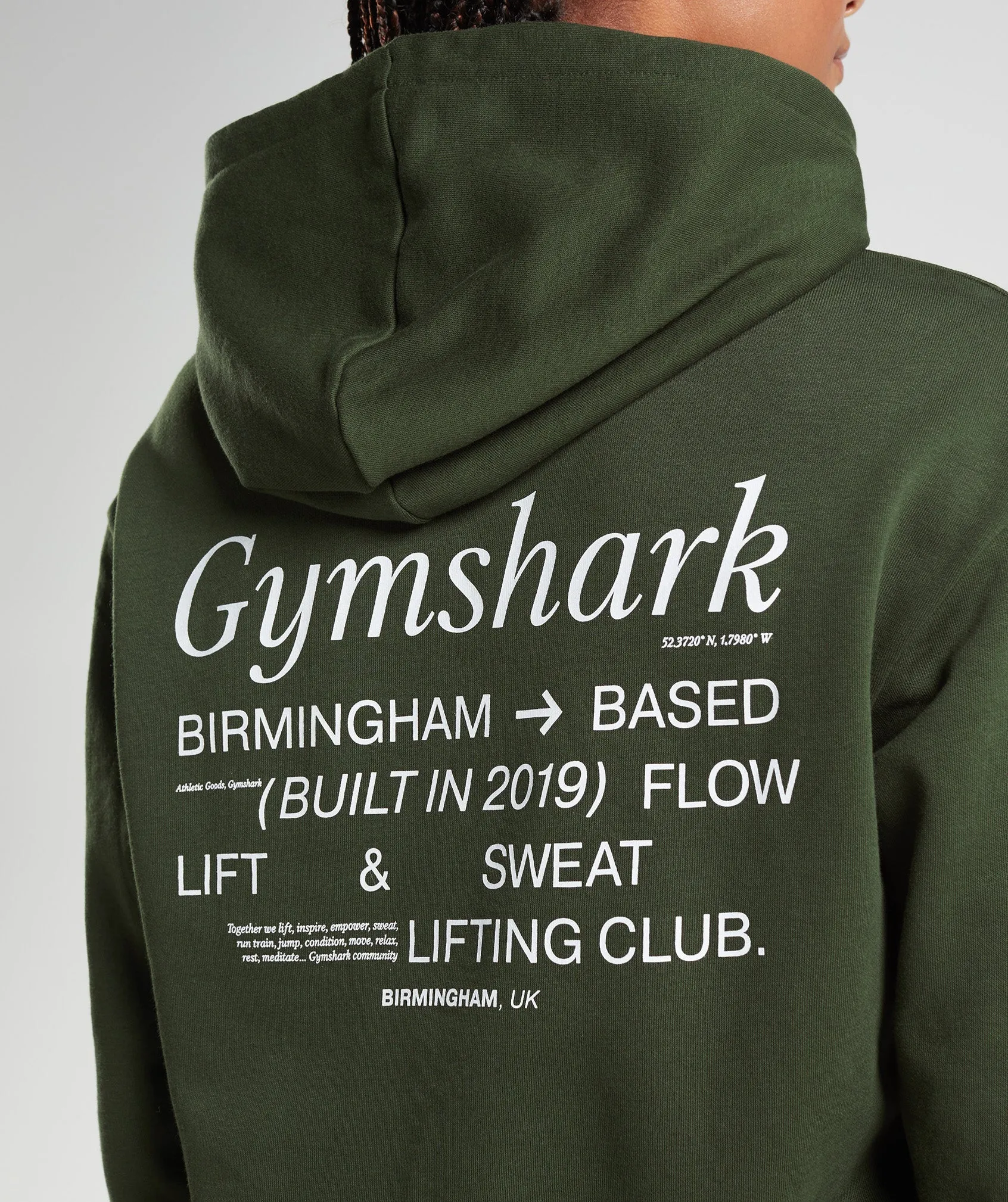 Gymshark Social Club Oversized Hoodie - Moss Olive sold by Gymshark product image thumbnail 2