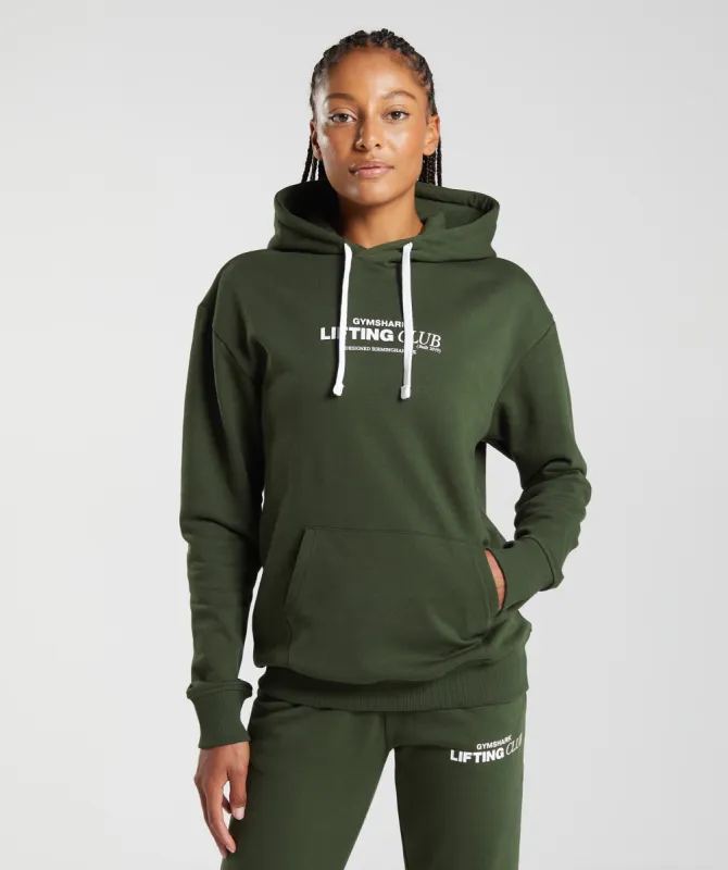 Gymshark Social Club Oversized Hoodie - Moss Olive sold by Gymshark