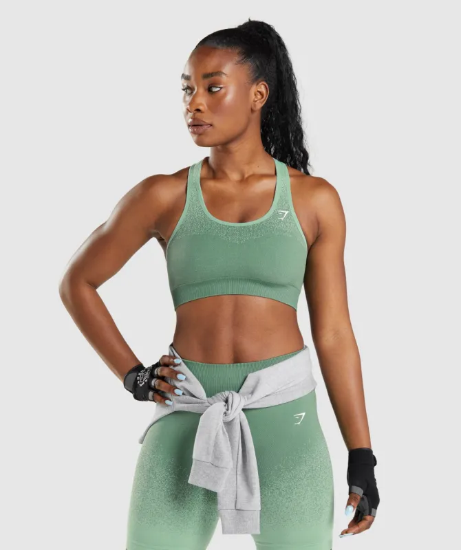 Gymshark Adapt Ombre Seamless Sports Bra - Green/Light Green sold by Gymshark