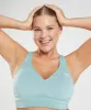 DNU - Gymshark Vital Seamless 2.0 V Neck Sports Bra - Pearl Blue Marl sold by Gymshark