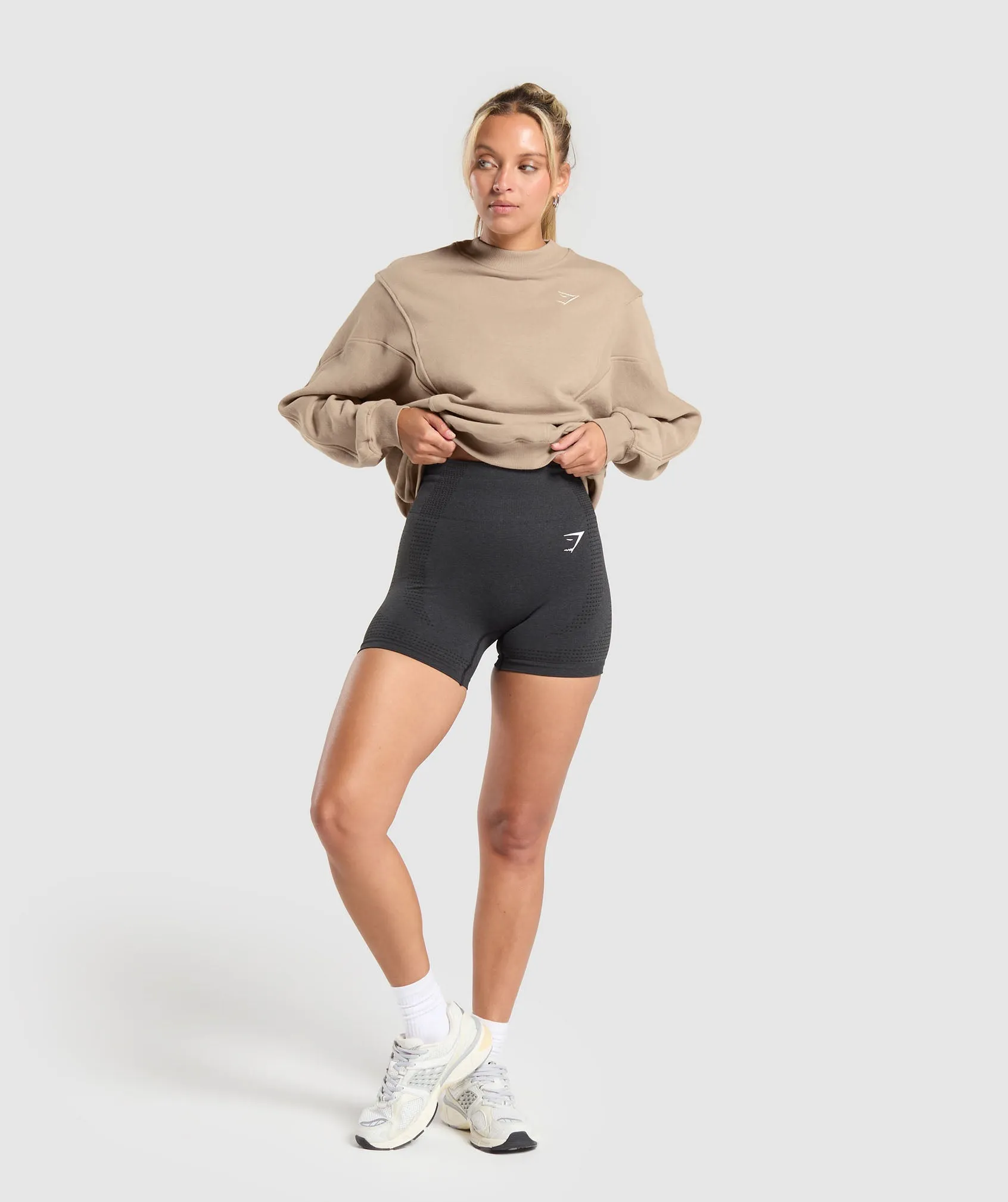 Gymshark Rest Day Cotton Contour Pullover - Cement Brown sold by Gymshark product image thumbnail 4
