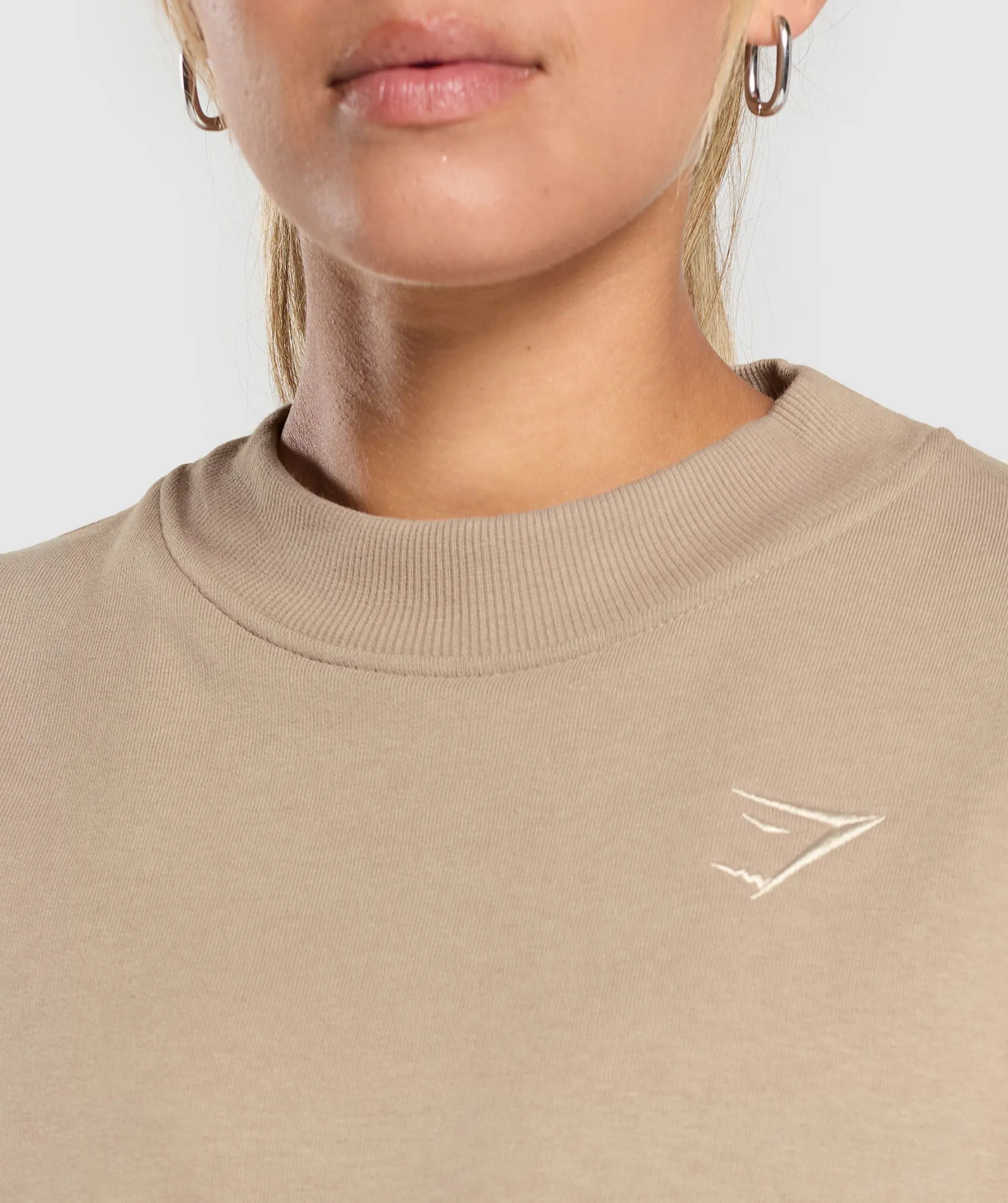 Gymshark Rest Day Cotton Contour Pullover - Cement Brown sold by Gymshark product image thumbnail 5