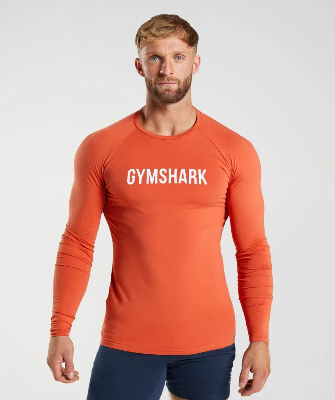 Gymshark Apollo Long Sleeve T-Shirt - Storm Red sold by Gymshark