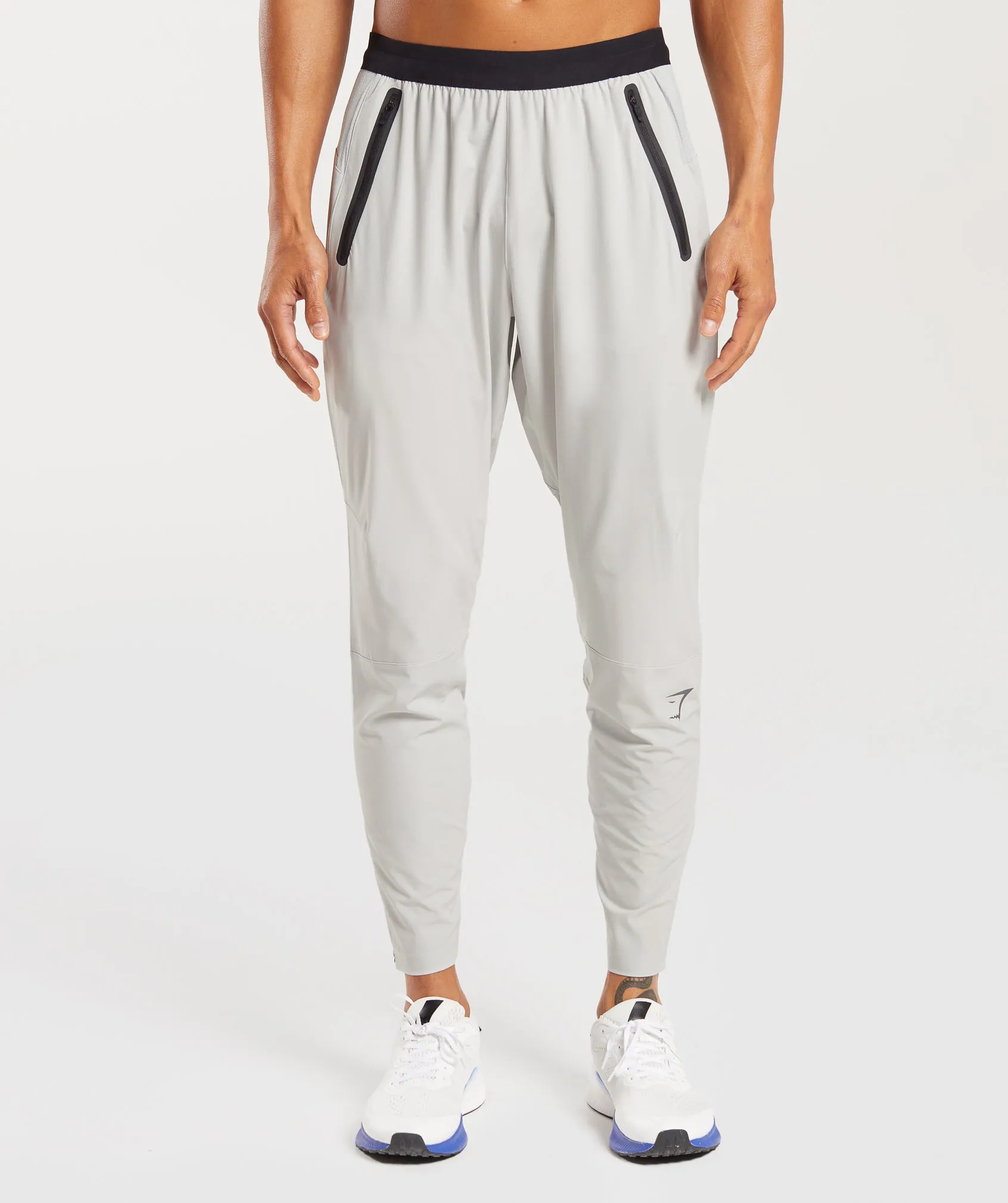 Gymshark Hybrid Woven Joggers - Light Grey sold by Gymshark