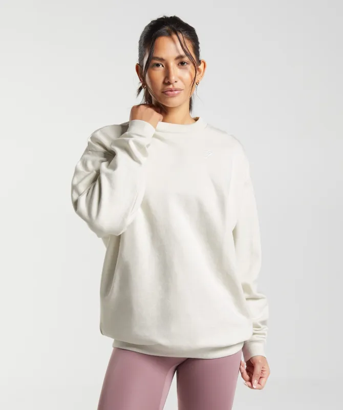 Gymshark Training Oversized Sweatshirt - Vanilla White sold by Gymshark