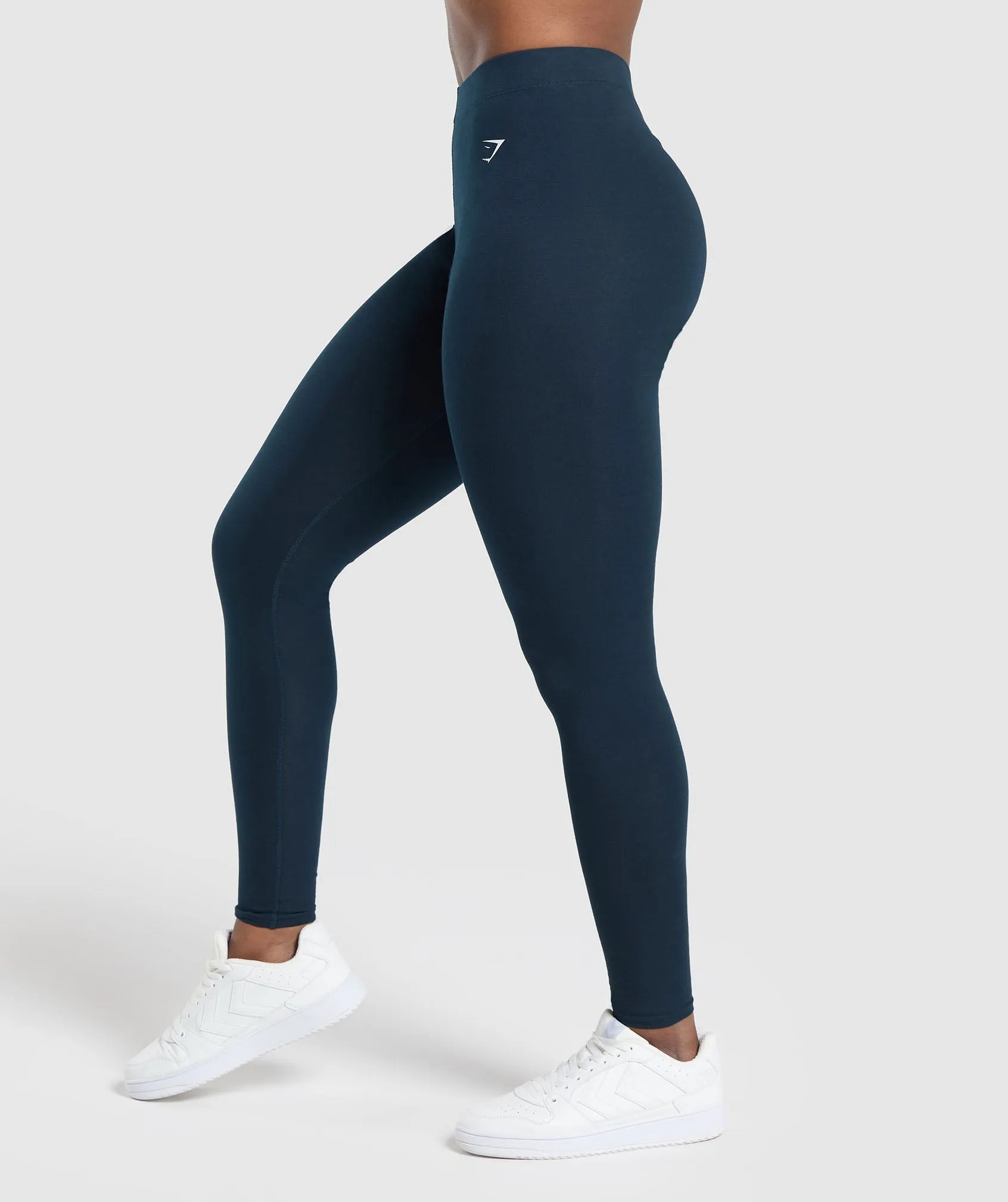 Gymshark Cotton Leggings - Navy sold by Gymshark product image thumbnail 3