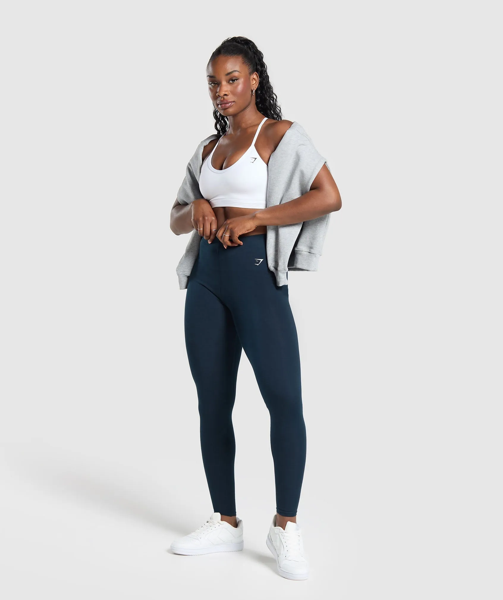 Gymshark Cotton Leggings - Navy sold by Gymshark product image thumbnail 4