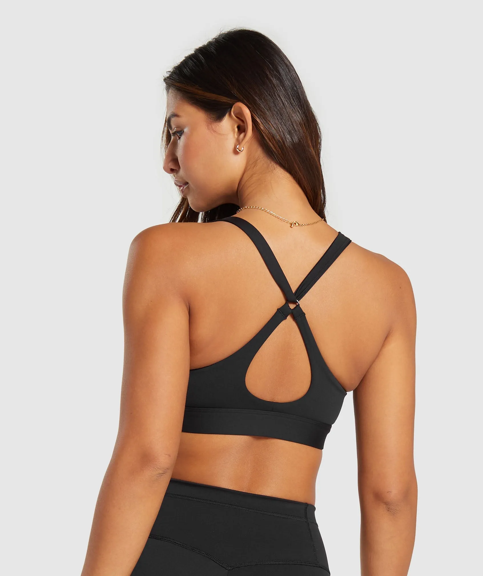 Gymshark Peek A Boo Sports Bra - Black sold by Gymshark product image thumbnail 2