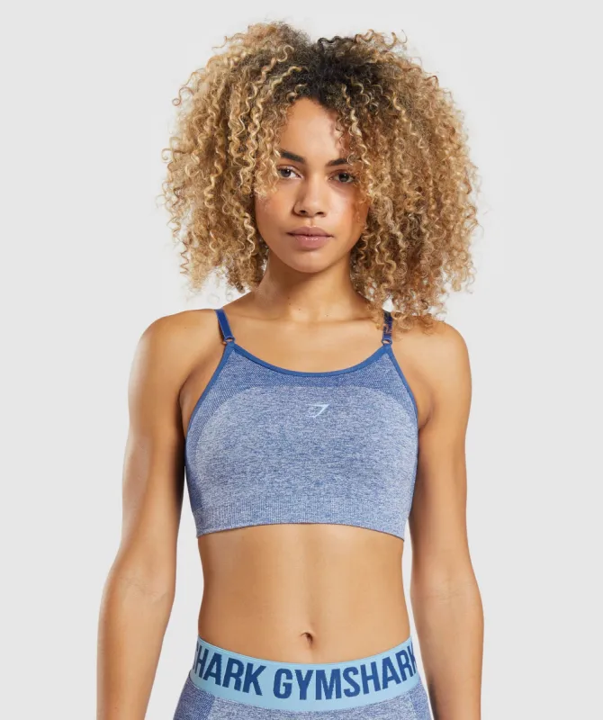 Gymshark Flex Strappy Sports Bra - Earl Blue Marl sold by Gymshark