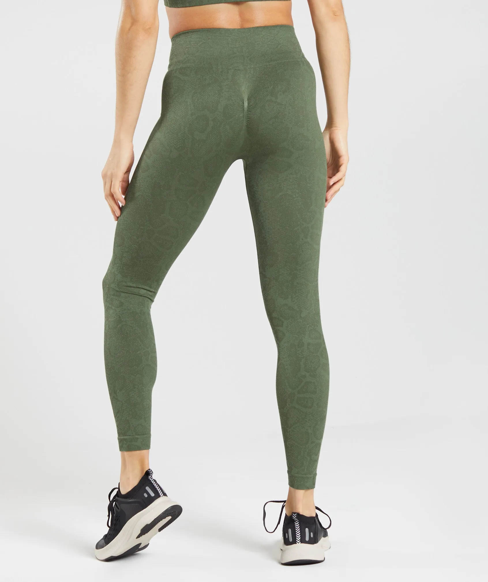 Gymshark Adapt Animal Seamless Leggings - Willow Green/Core Olive sold by Gymshark product image thumbnail 2
