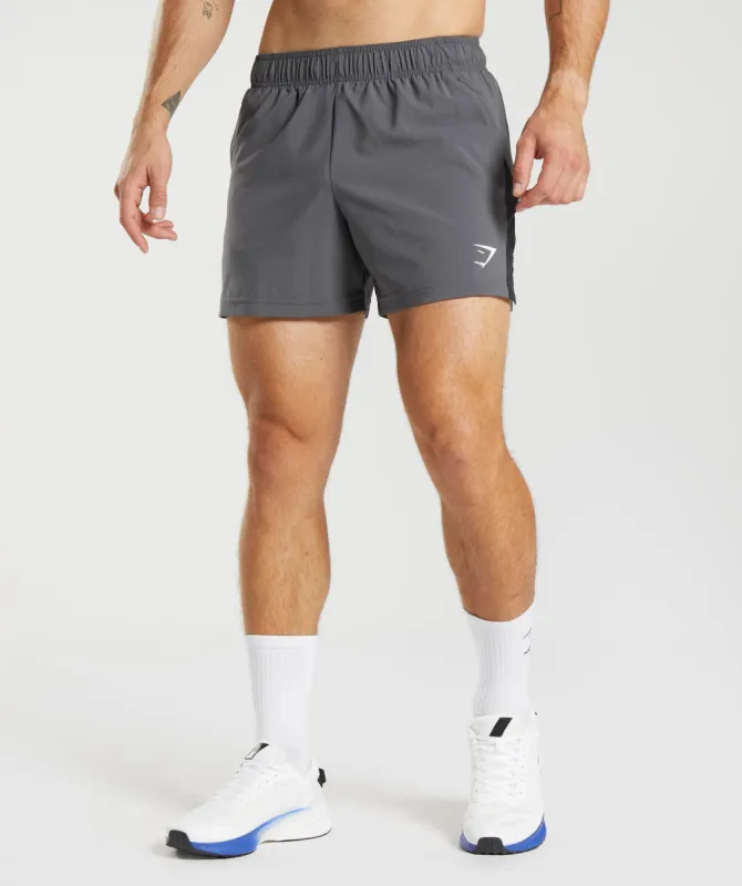Gymshark Sport 5" Shorts - Silhouette Grey/Black sold by Gymshark