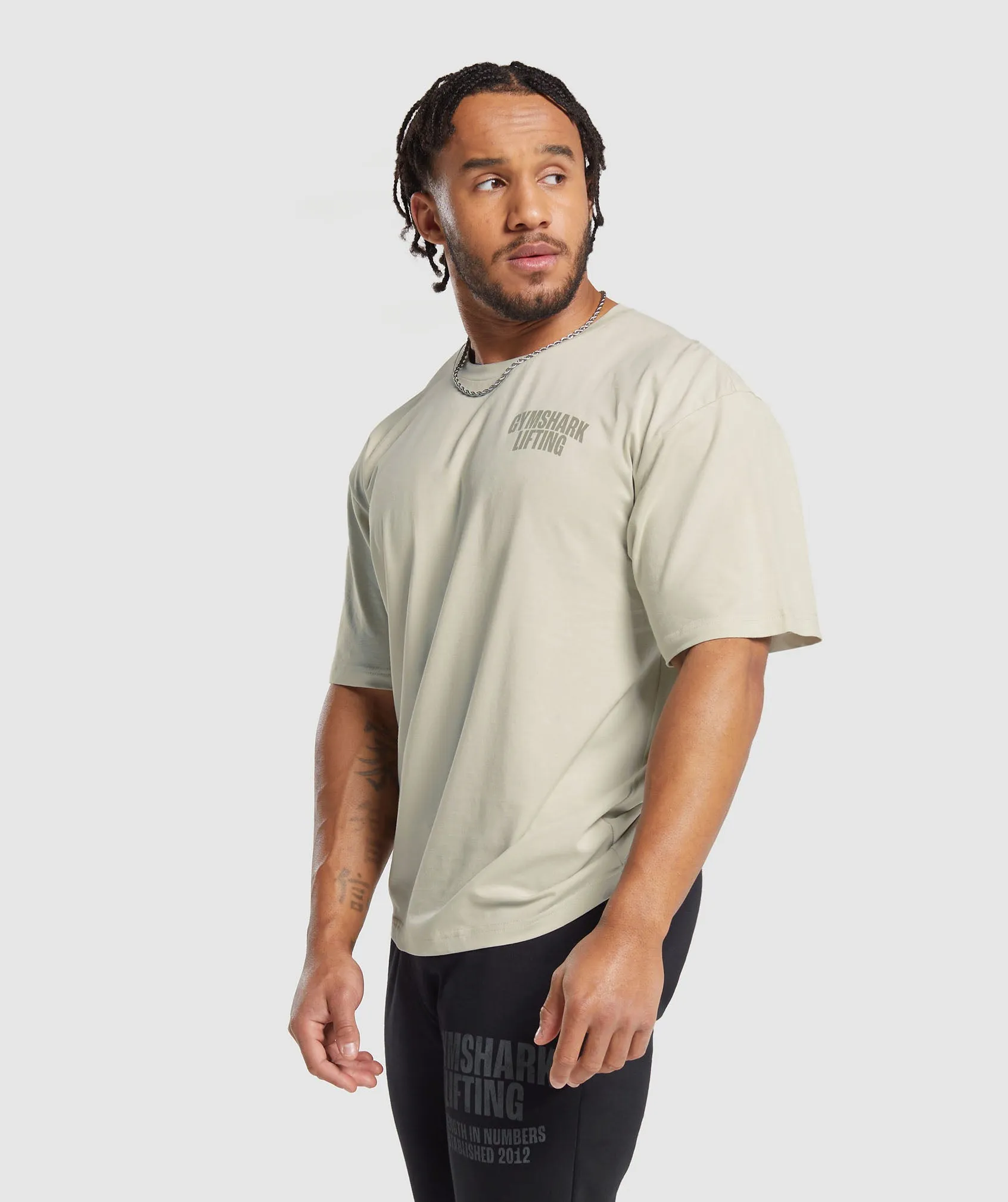 Gymshark Lifting T-Shirt - Pebble Grey sold by Gymshark product image thumbnail 3