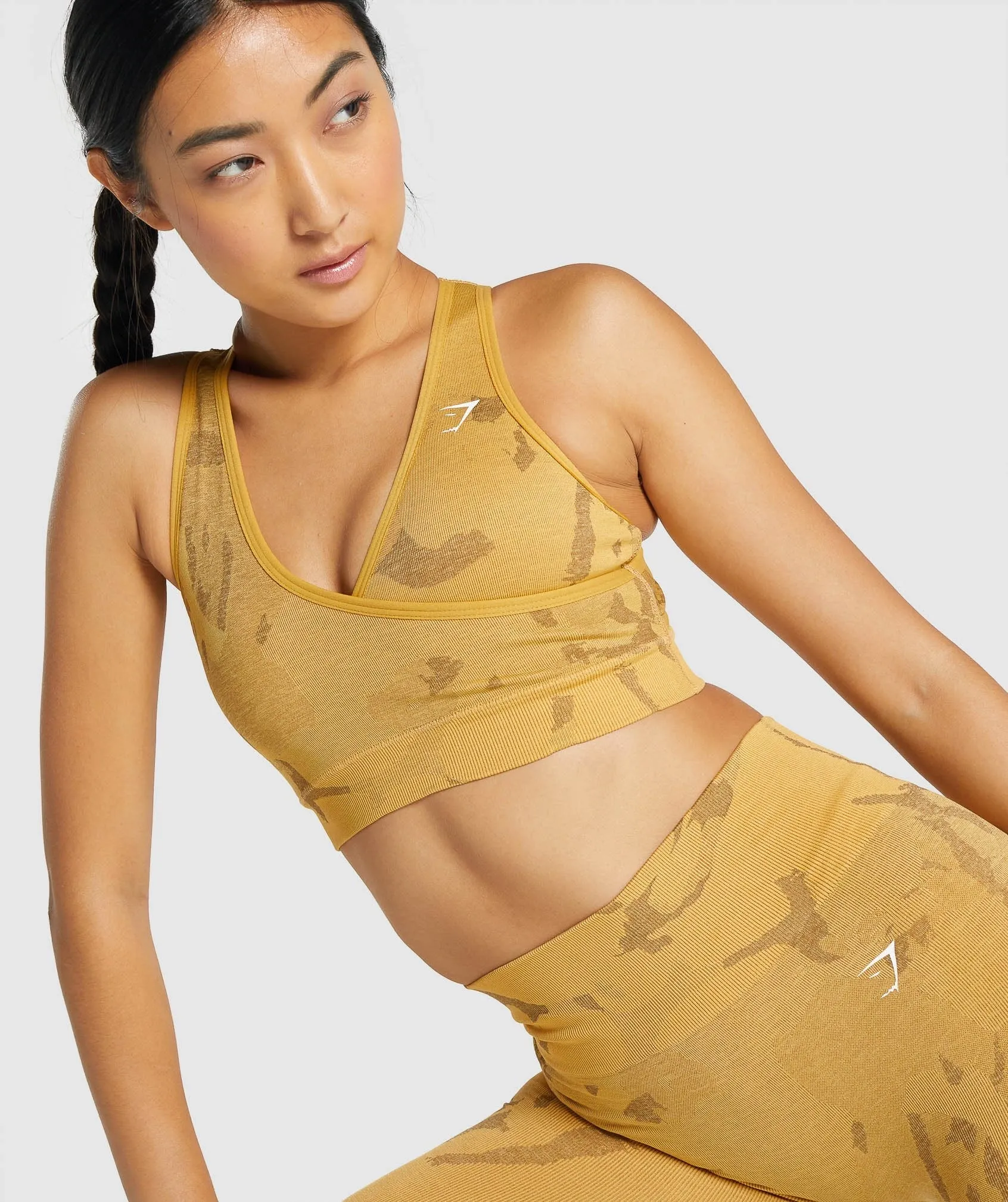Gymshark Adapt Camo Seamless Sports Bra - Savanna | Yellow sold by Gymshark product image thumbnail 5