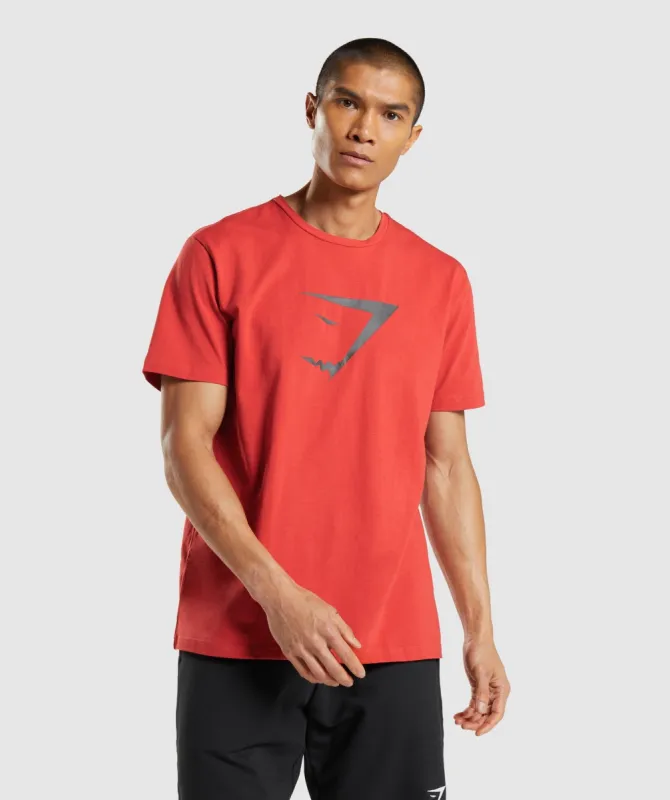 Gymshark Sharkhead Infill T-Shirt - Red sold by Gymshark