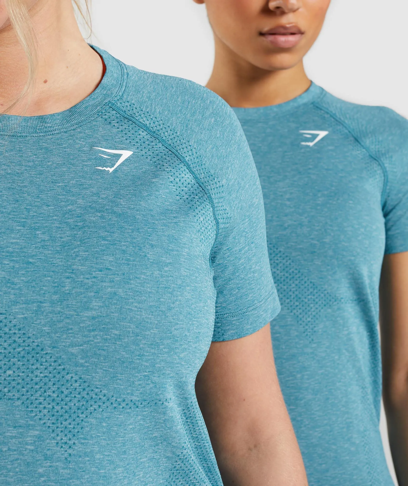 Gymshark Vital Seamless 2.0 Light T-Shirt - Tahoe Teal Marl sold by Gymshark product image thumbnail 5