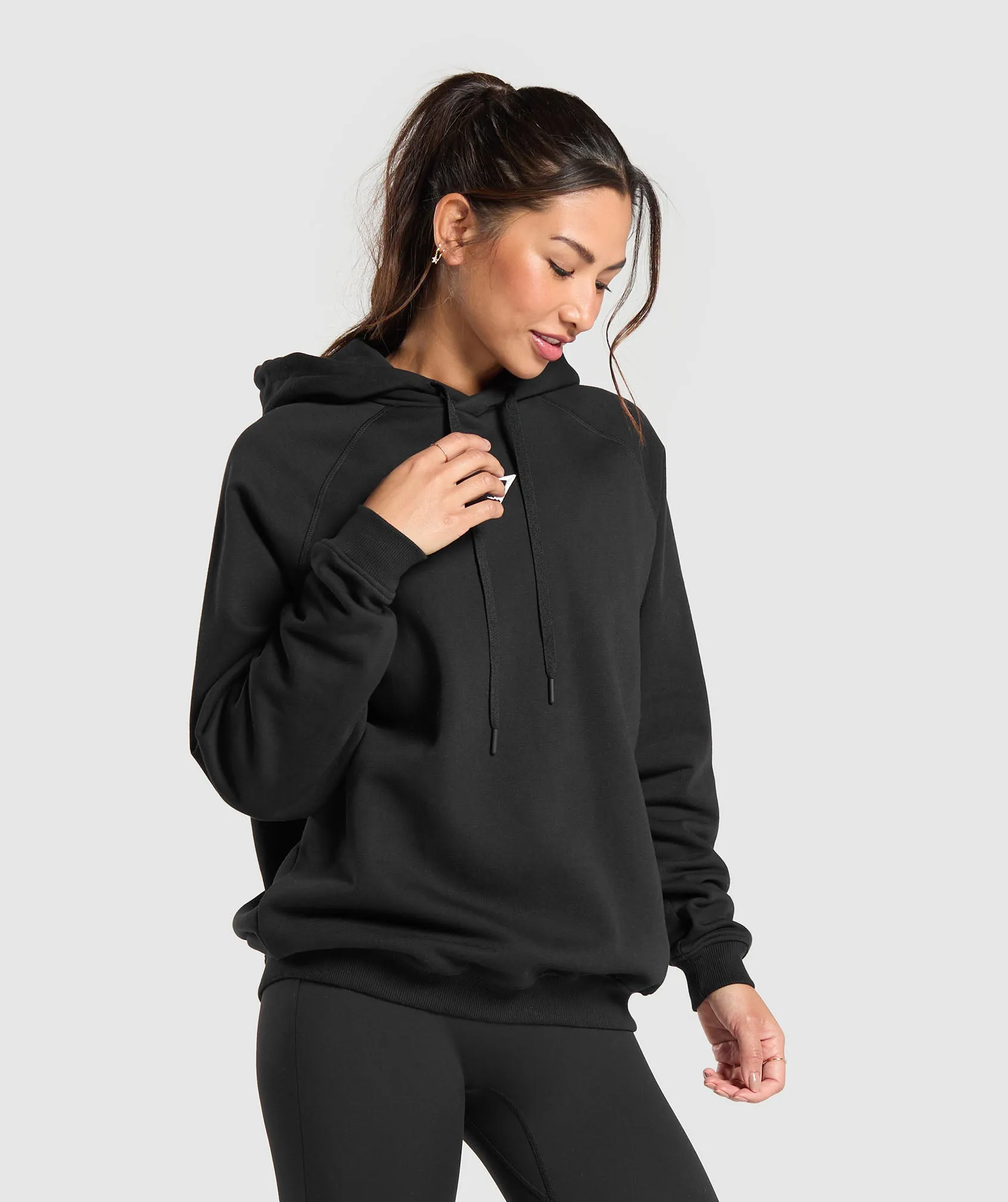 Gymshark Training Oversized Fleece Hoodie - Black sold by Gymshark product image thumbnail 3