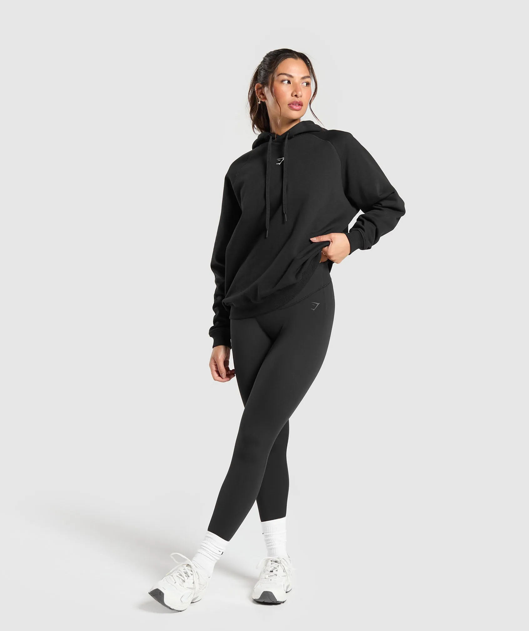 Gymshark Training Oversized Fleece Hoodie - Black sold by Gymshark product image thumbnail 4