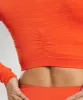 Gymshark Adapt Marl Seamless Long Sleeve Crop Top - Pepper Red/Zesty Orange sold by Gymshark