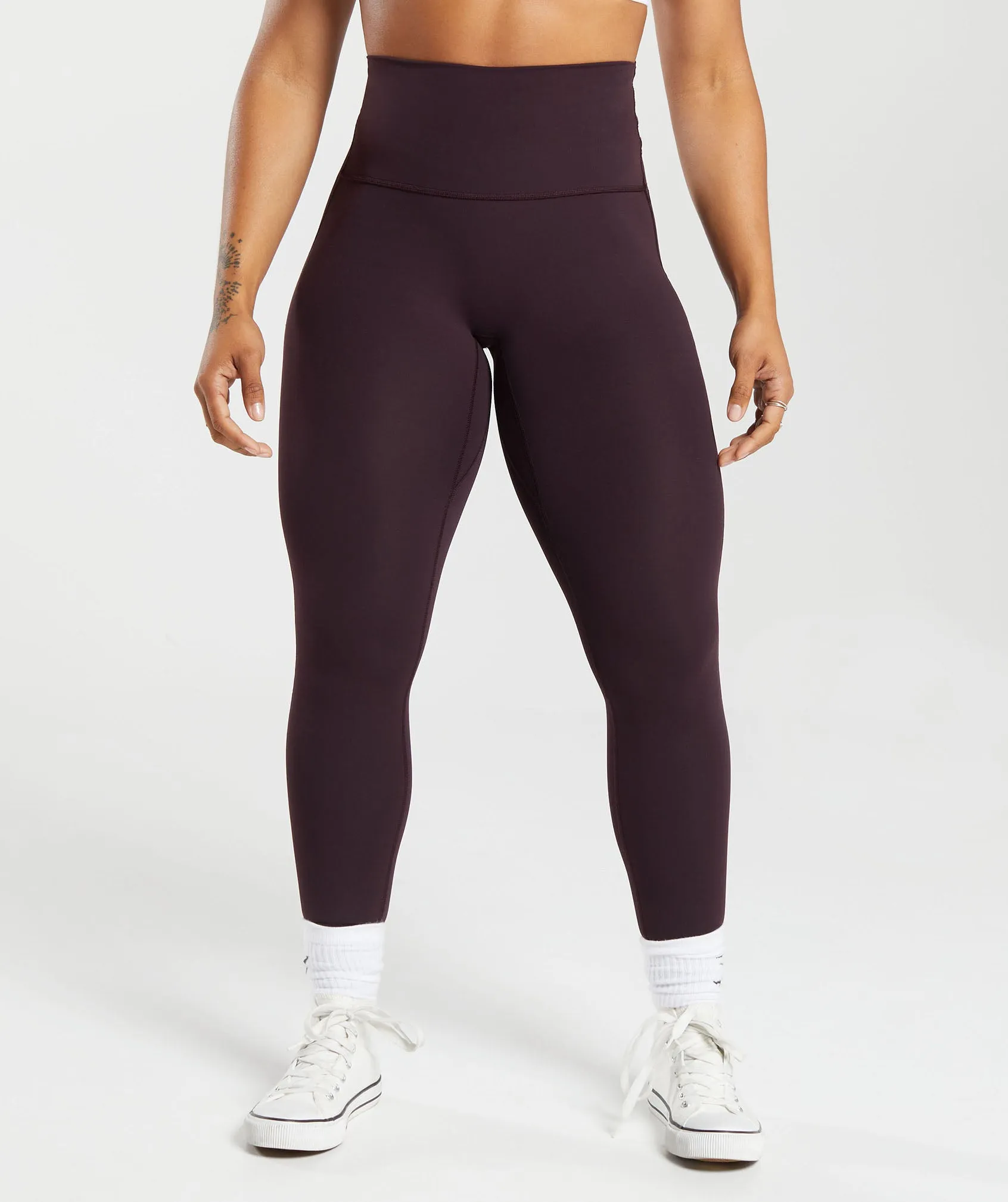 Gymshark Legacy Regular Leggings - Plum Brown sold by Gymshark