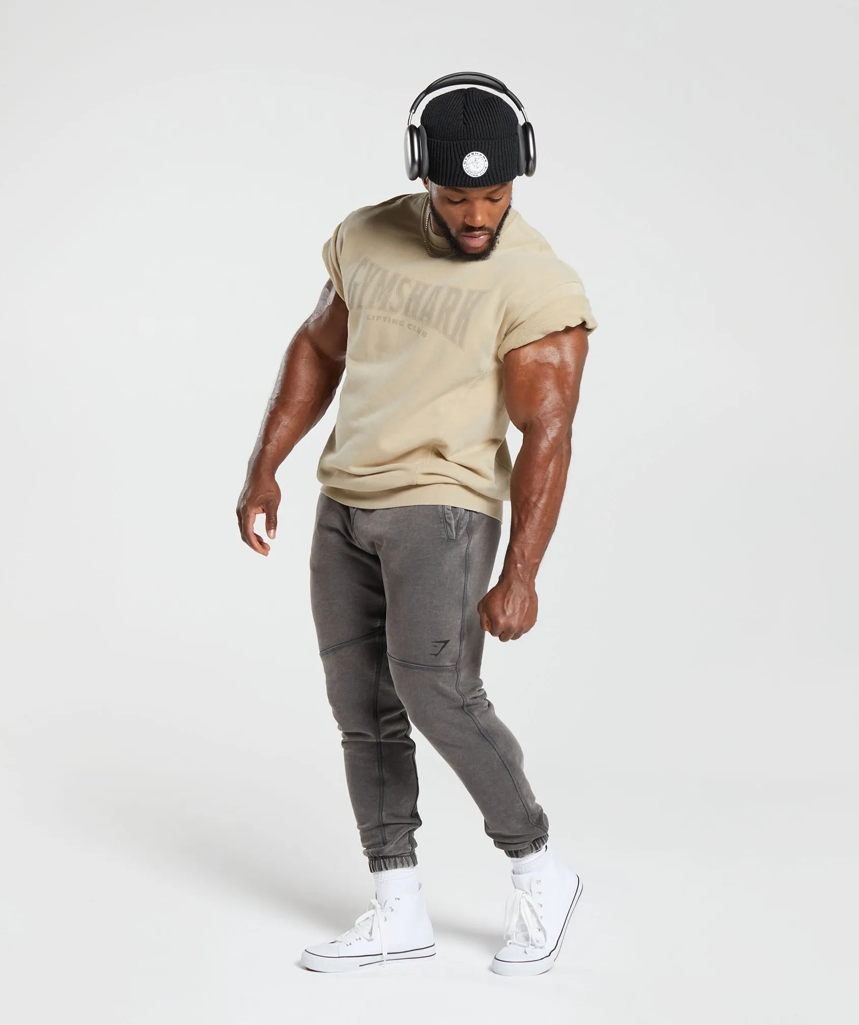 Gymshark Heritage Washed Short Sleeve Crew - Desert Beige sold by Gymshark product image thumbnail 4