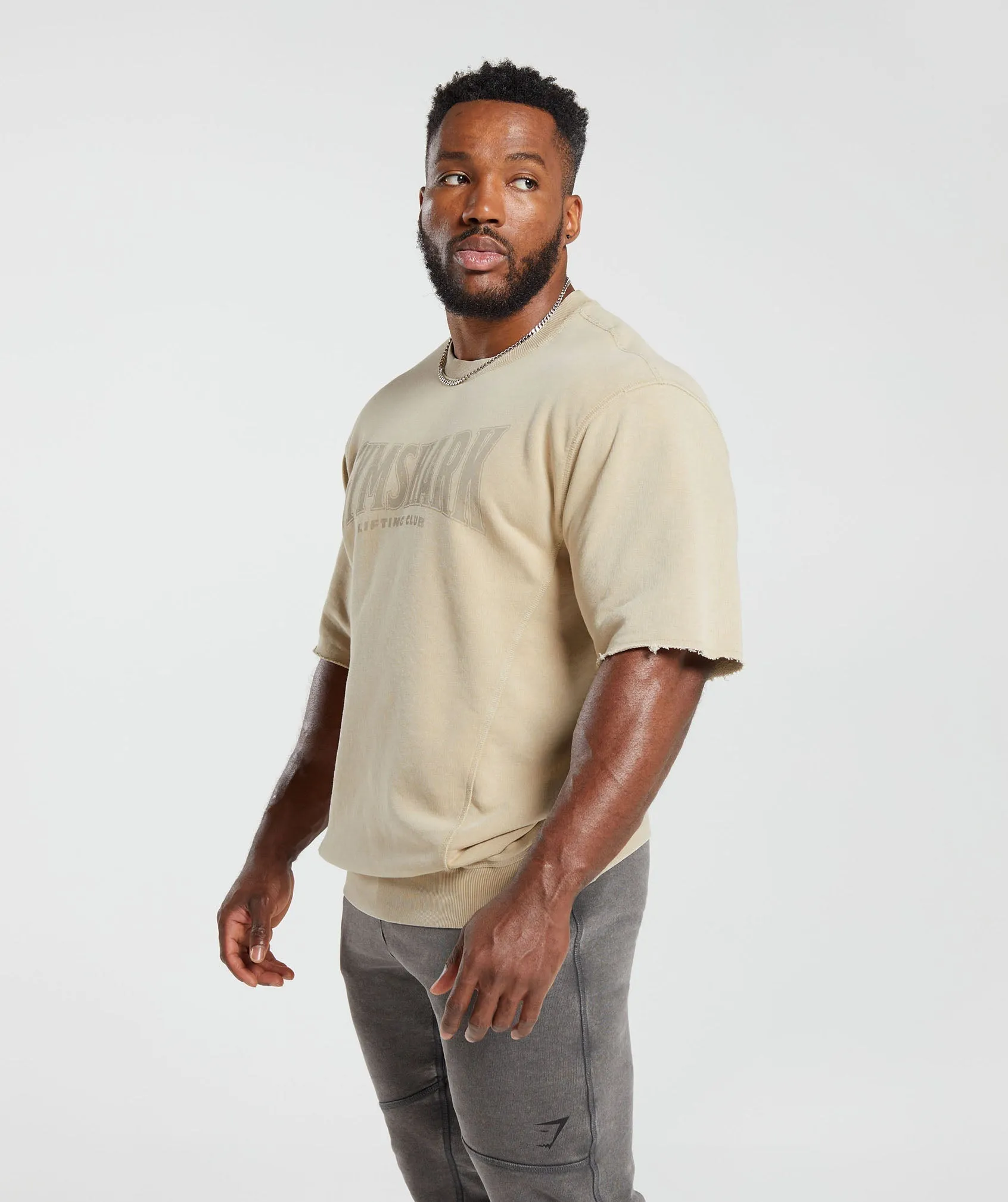 Gymshark Heritage Washed Short Sleeve Crew - Desert Beige sold by Gymshark product image thumbnail 3
