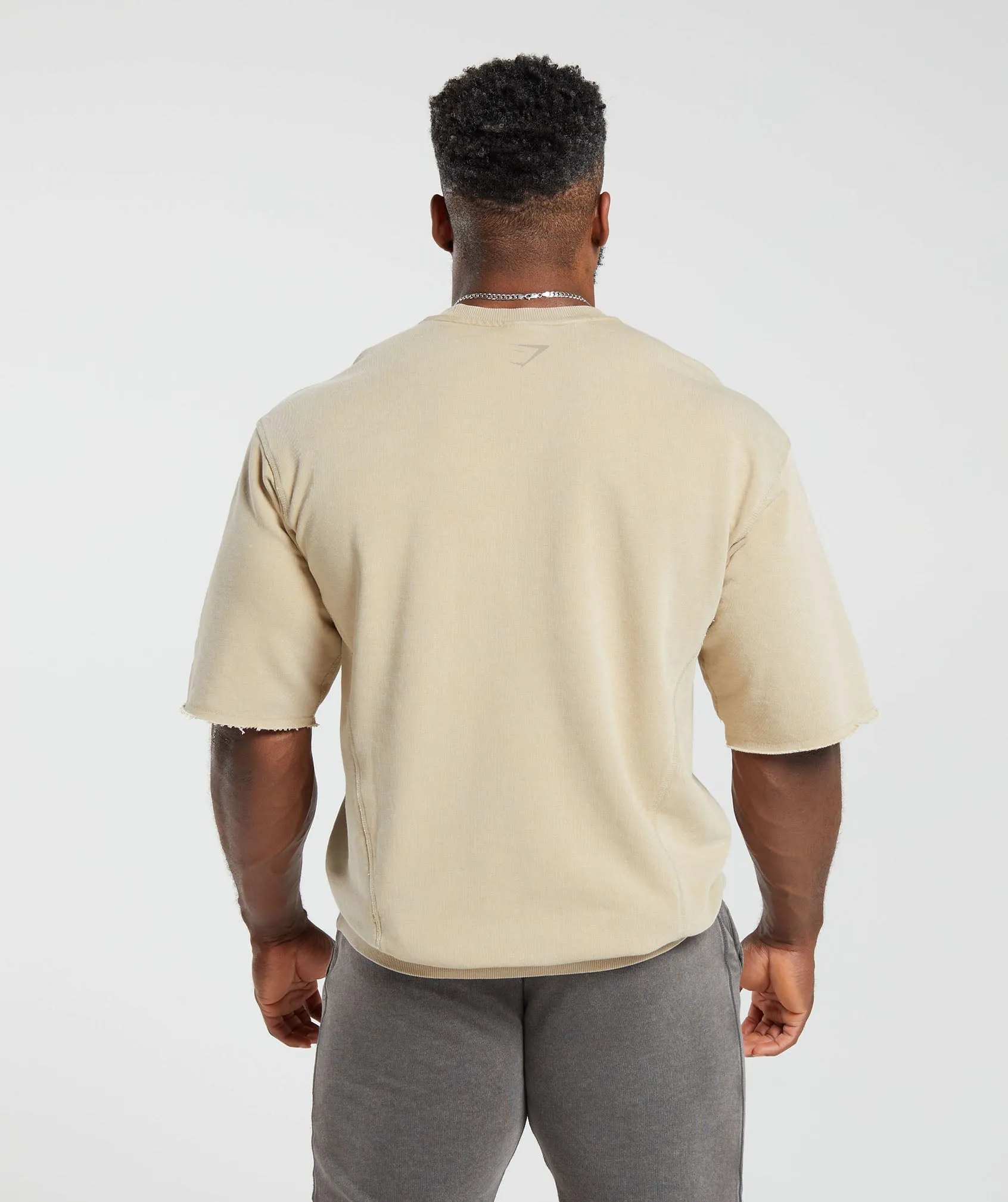 Gymshark Heritage Washed Short Sleeve Crew - Desert Beige sold by Gymshark product image thumbnail 2