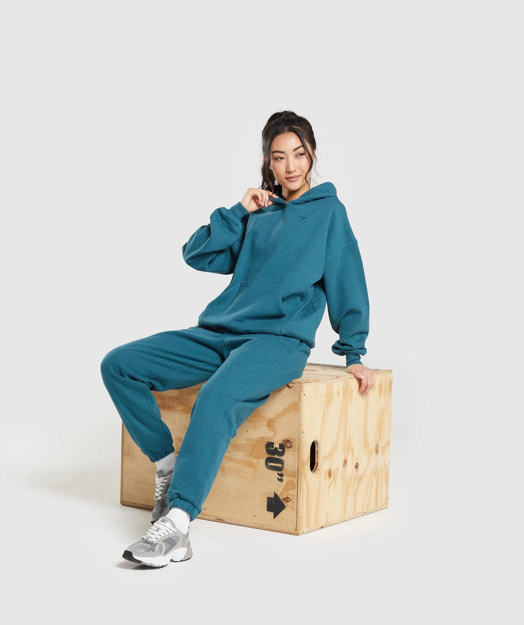 Gymshark Rest Day Sweats Hoodie - Steel Blue Marl sold by Gymshark product image thumbnail 4