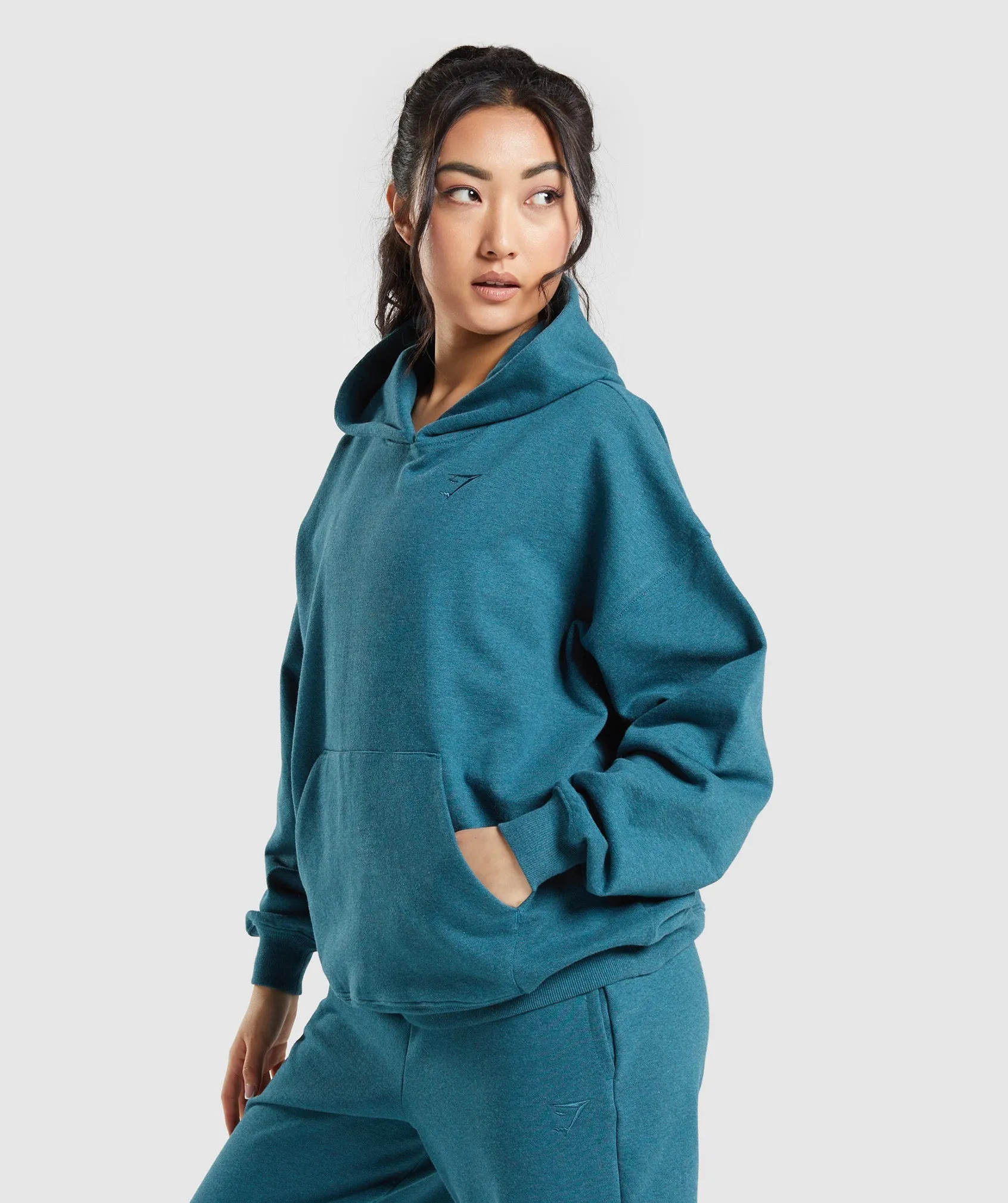 Gymshark Rest Day Sweats Hoodie - Steel Blue Marl sold by Gymshark product image thumbnail 3
