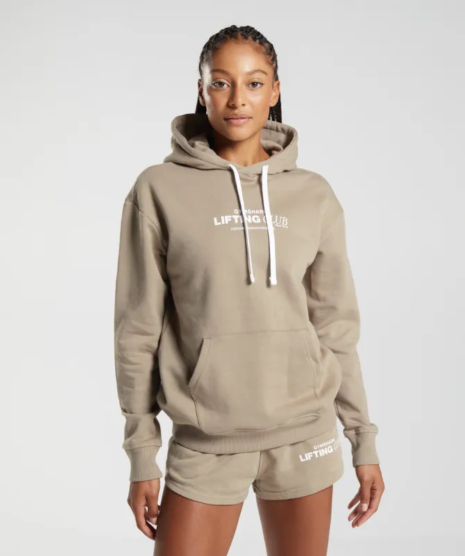 Gymshark Social Club Oversized Hoodie - Cement Brown sold by Gymshark