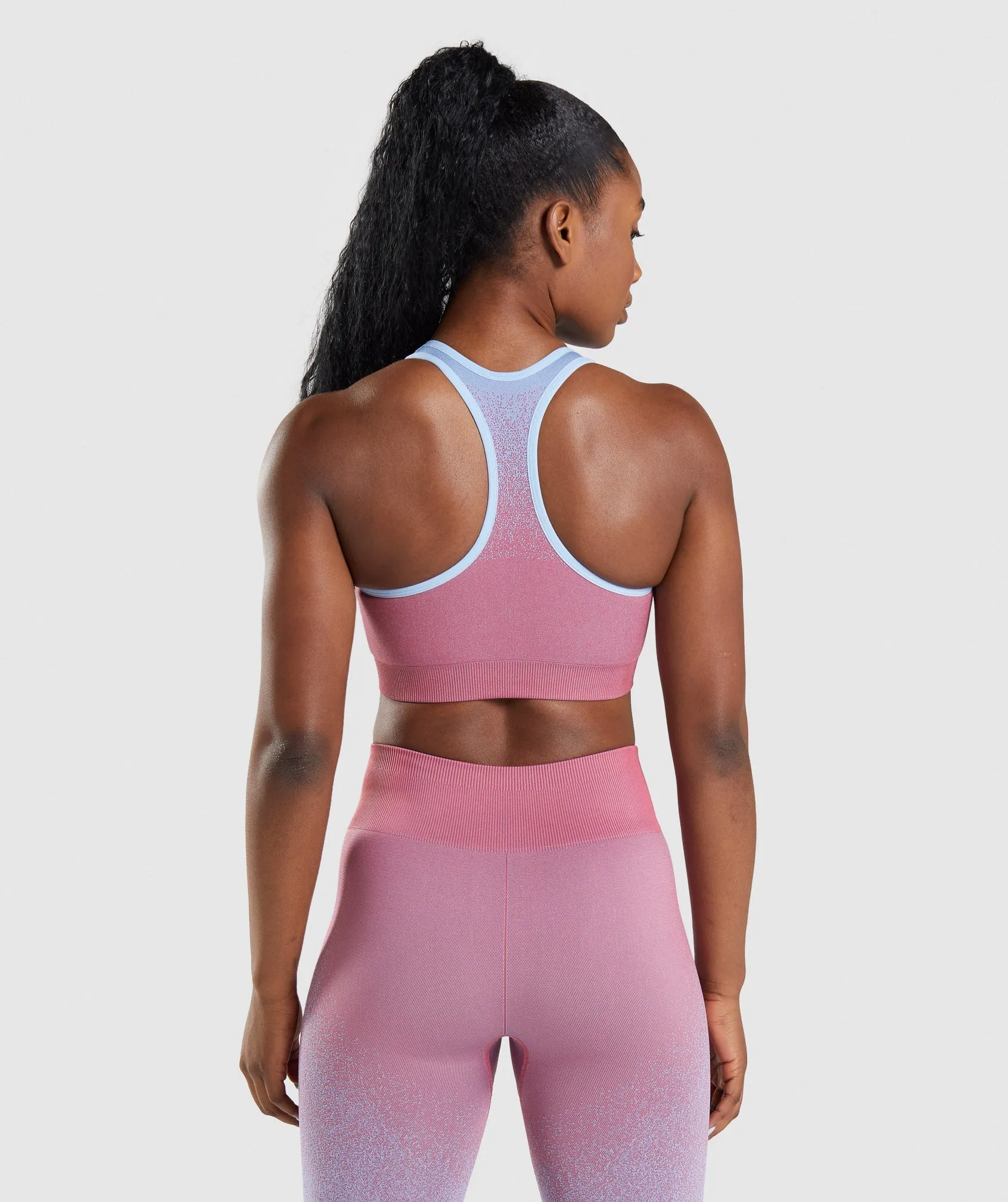 Gymshark Adapt Ombre Seamless Sports Bra - Rose Pink/Light Blue sold by Gymshark product image thumbnail 2