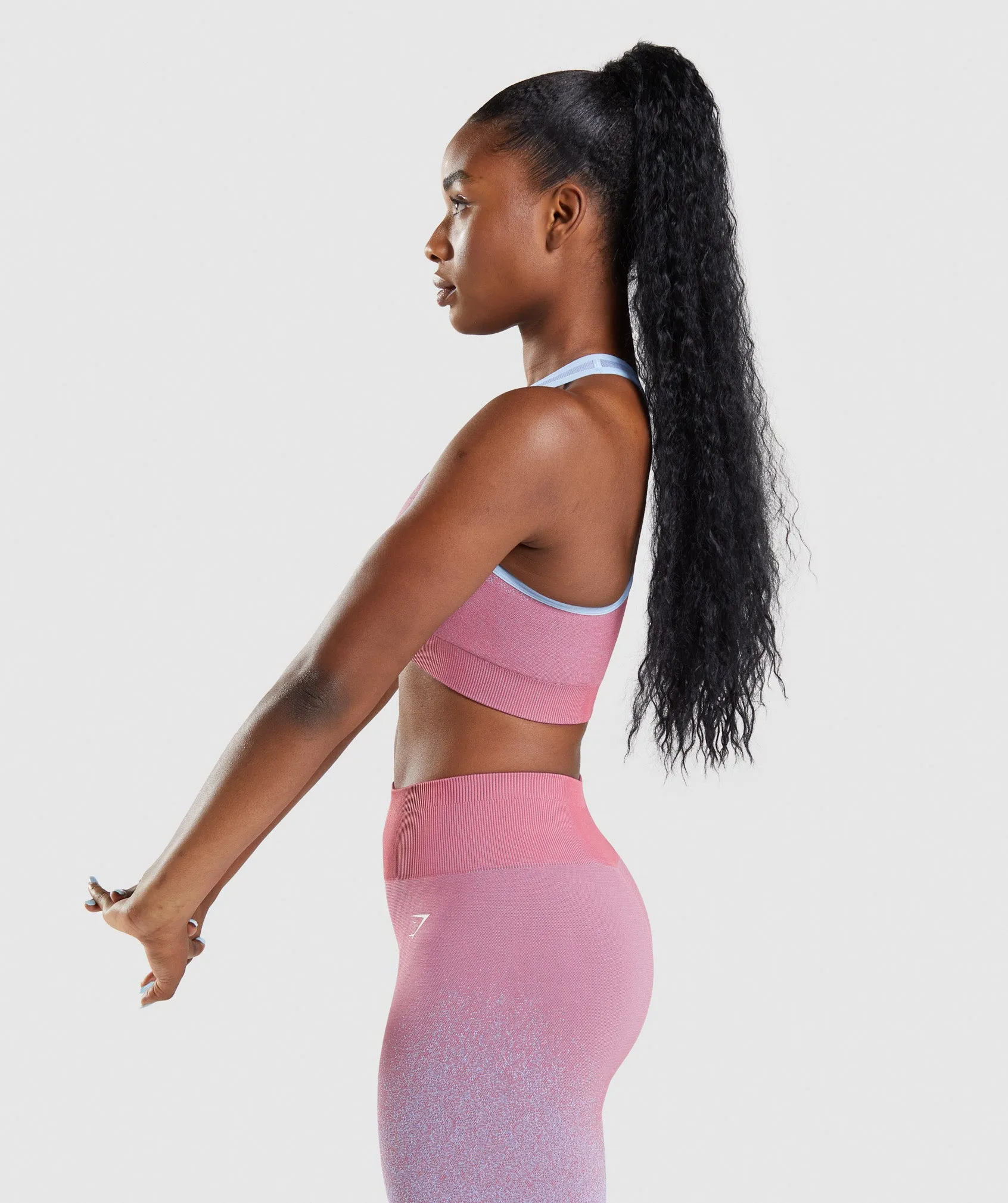 Gymshark Adapt Ombre Seamless Sports Bra - Rose Pink/Light Blue sold by Gymshark product image thumbnail 3