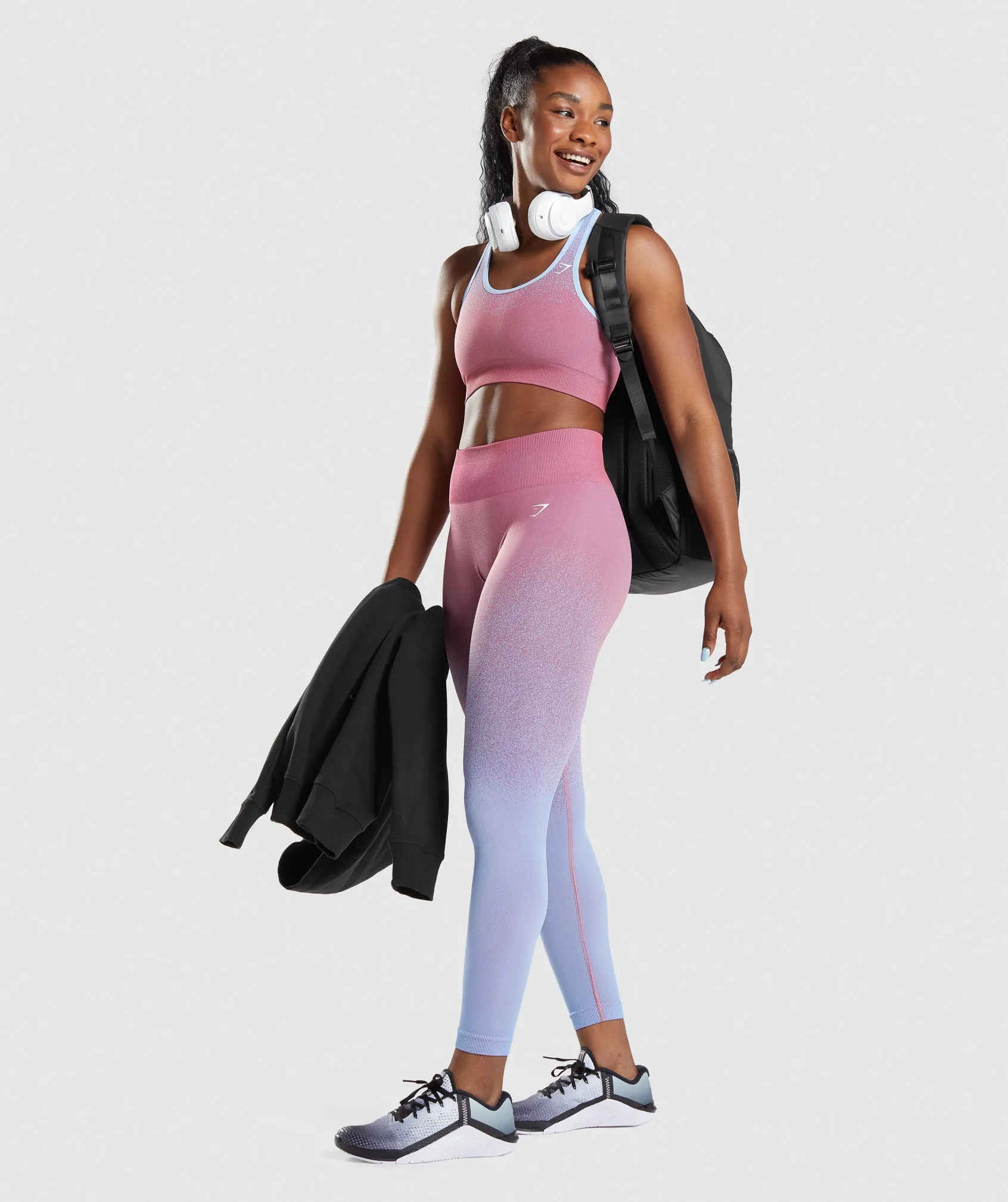Seamless Leggings Gymshark Peach Ombre Gymshark Gymshark Adapt Ombre  Seamless Sports Bra Rose Pink