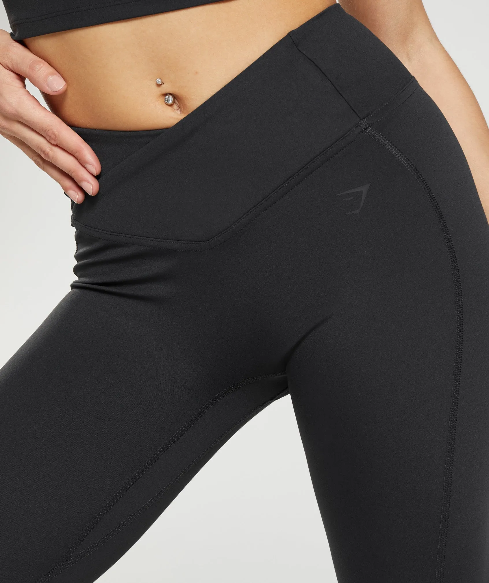 Gymshark Crossover Leggings - Black sold by Gymshark product image thumbnail 5